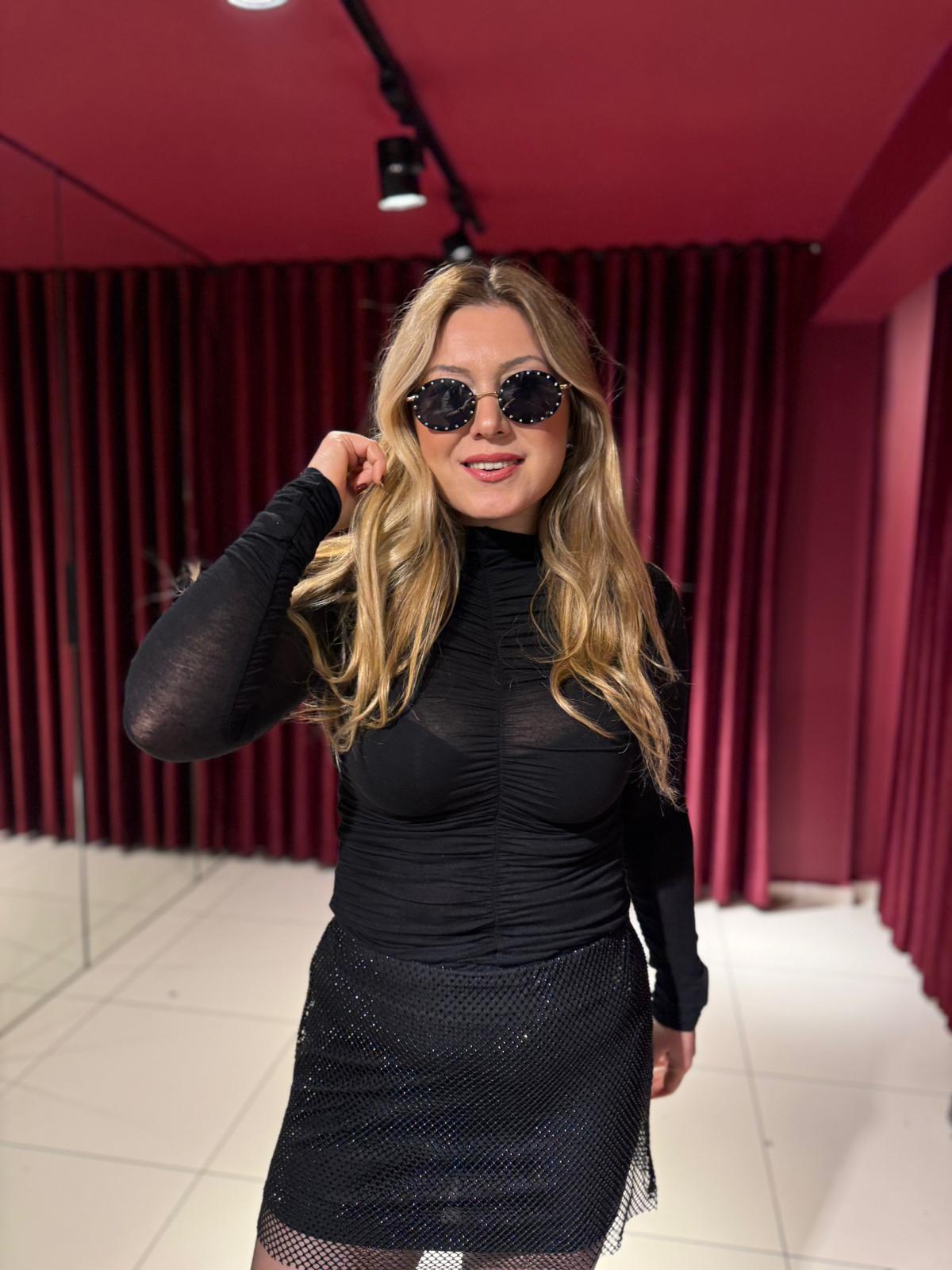 Büzgülü Kaşmir Bluz