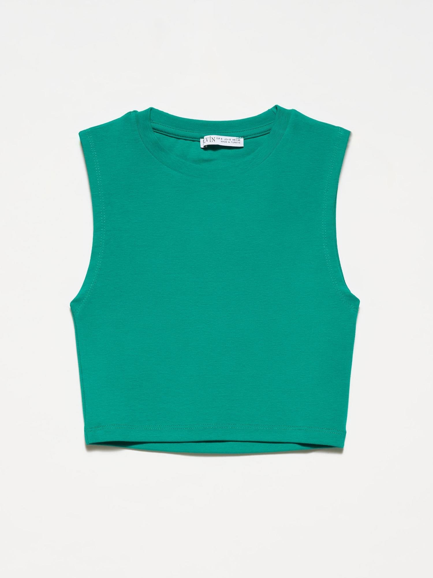 30125 Crop Top Yeşil