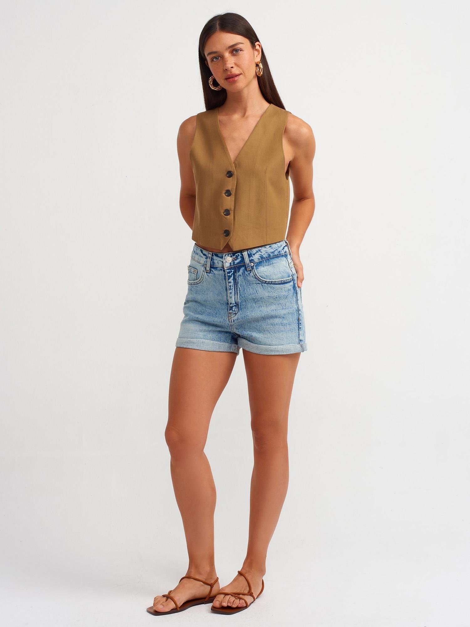 71506 Comfort Likra Şort Mavi