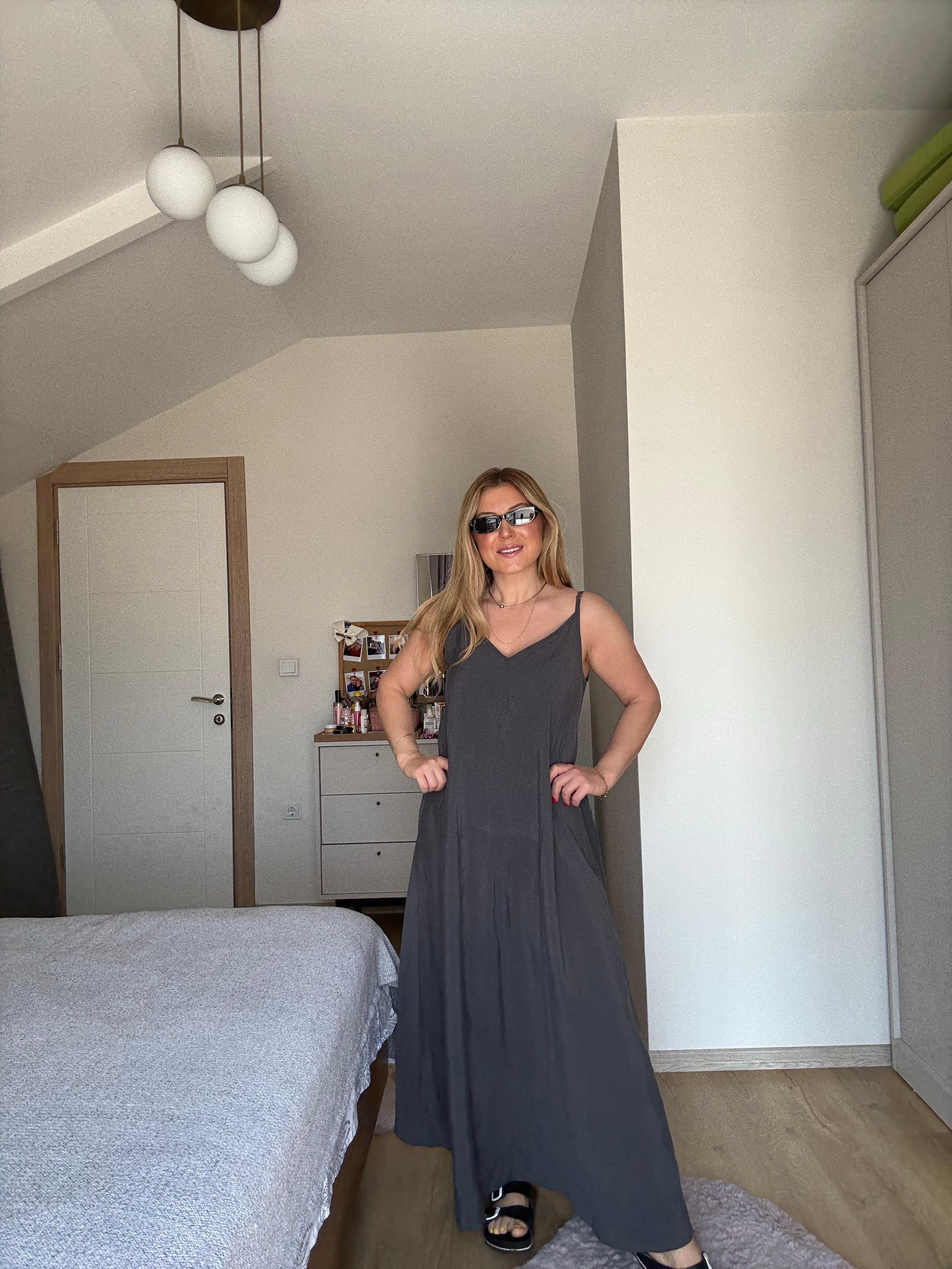 İp Askılı Tensel Elbise