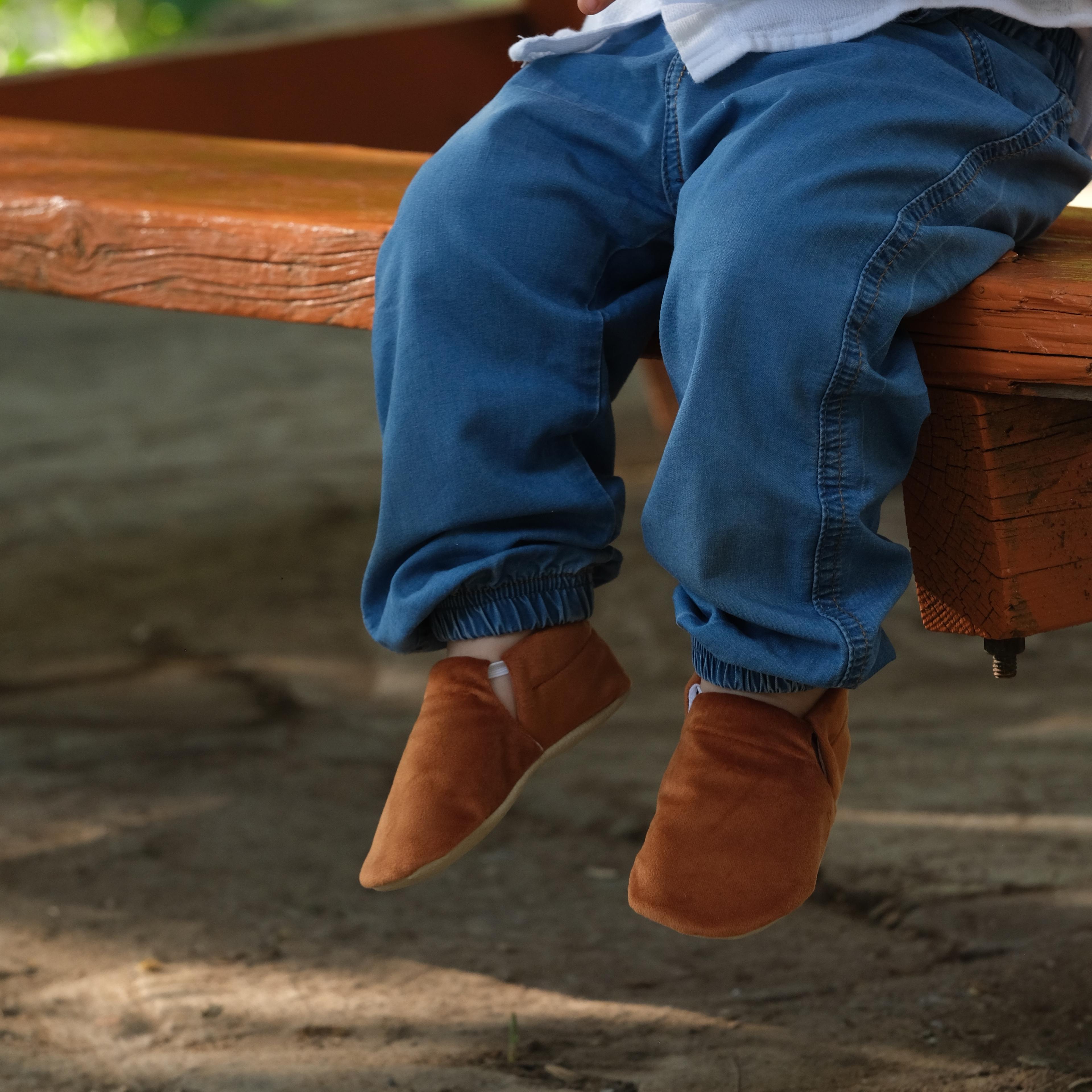 Caramel Velvet Baby Bootie