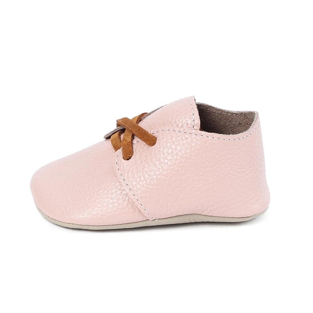 Yoyo Junior Bootie Genuine Leather in Powder Pink with Shoe Lace Detail