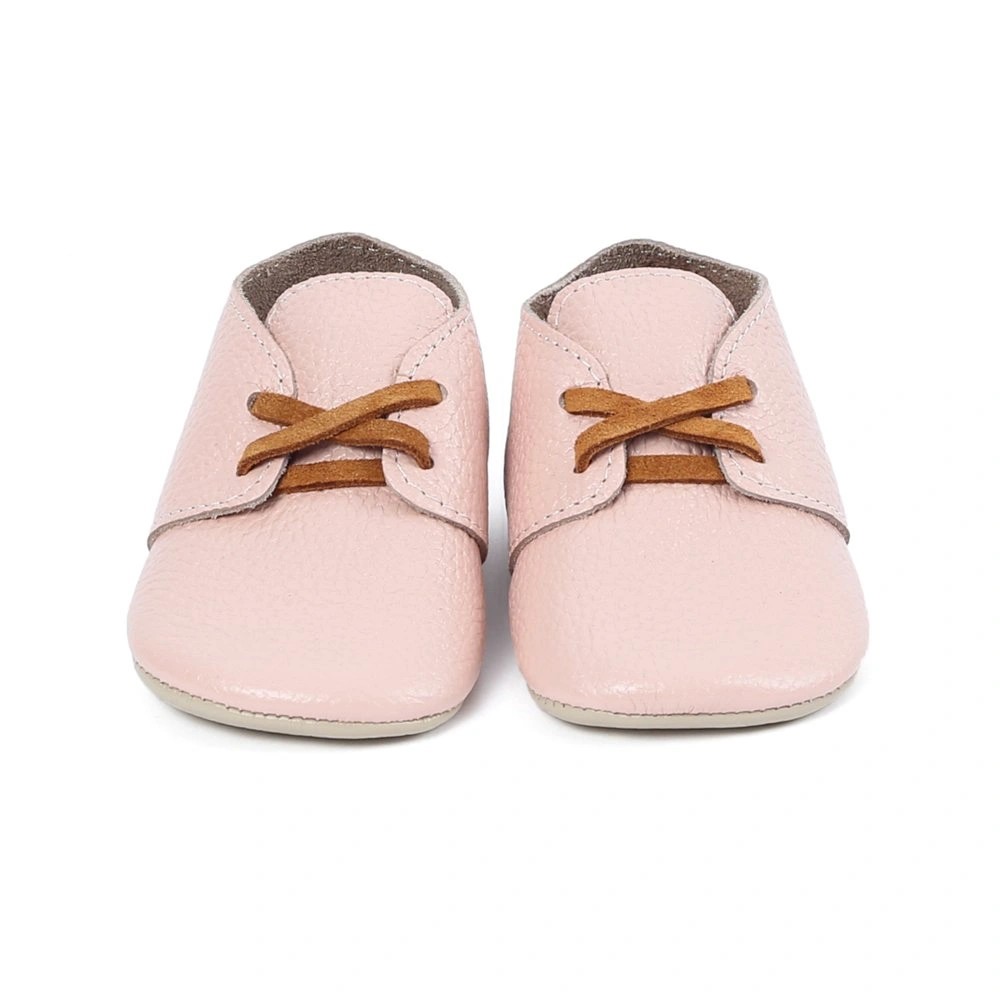 Yoyo Junior Bootie Genuine Leather in Powder Pink with Shoe Lace Detail