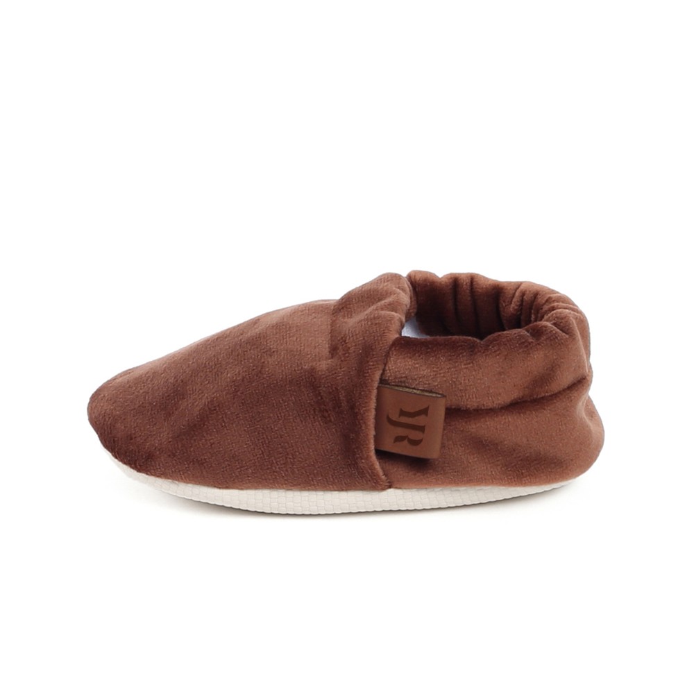 Brown Velvet Baby Bootie