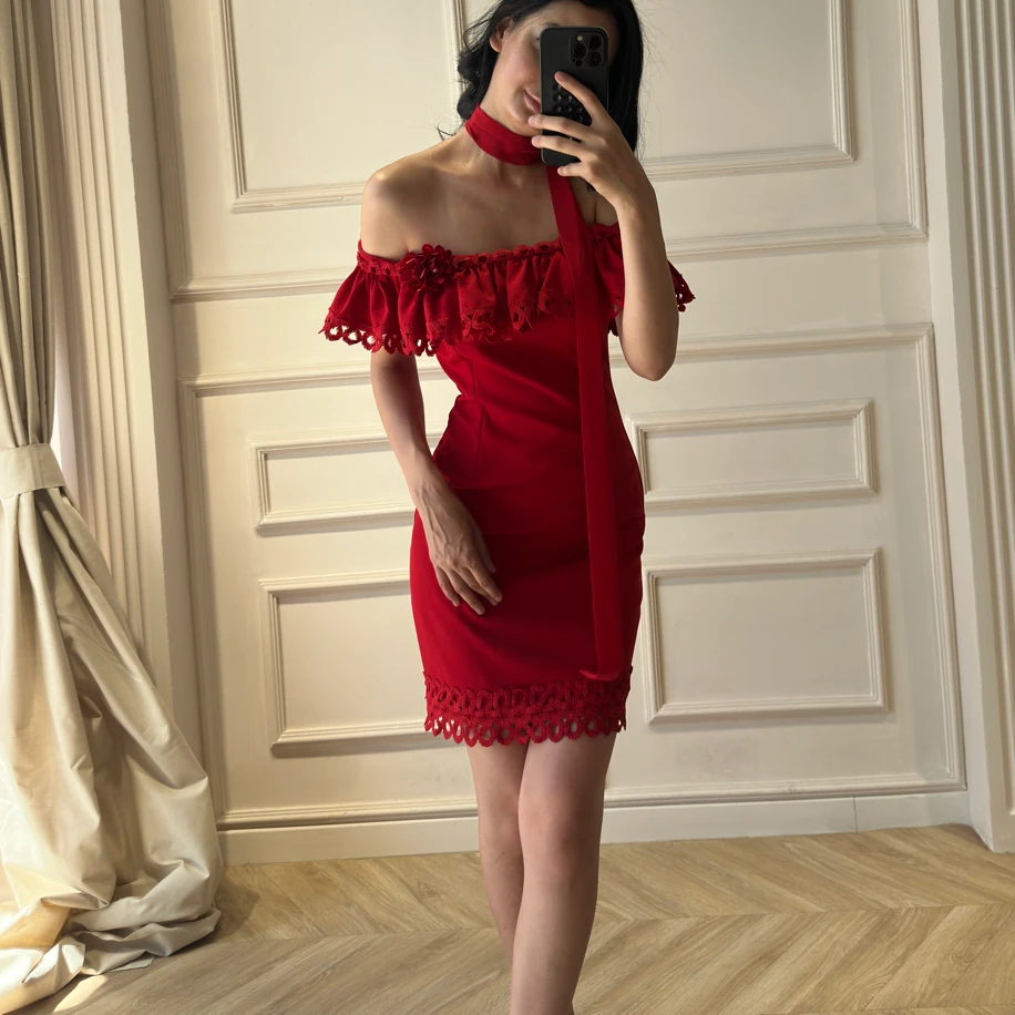 Fırfırlı mini elbise