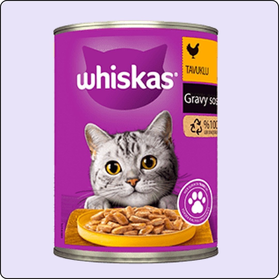 Whiskas Sos İçinde Tavuklu Yetişkin Kedi Konservesi 400 gr 24 Adet