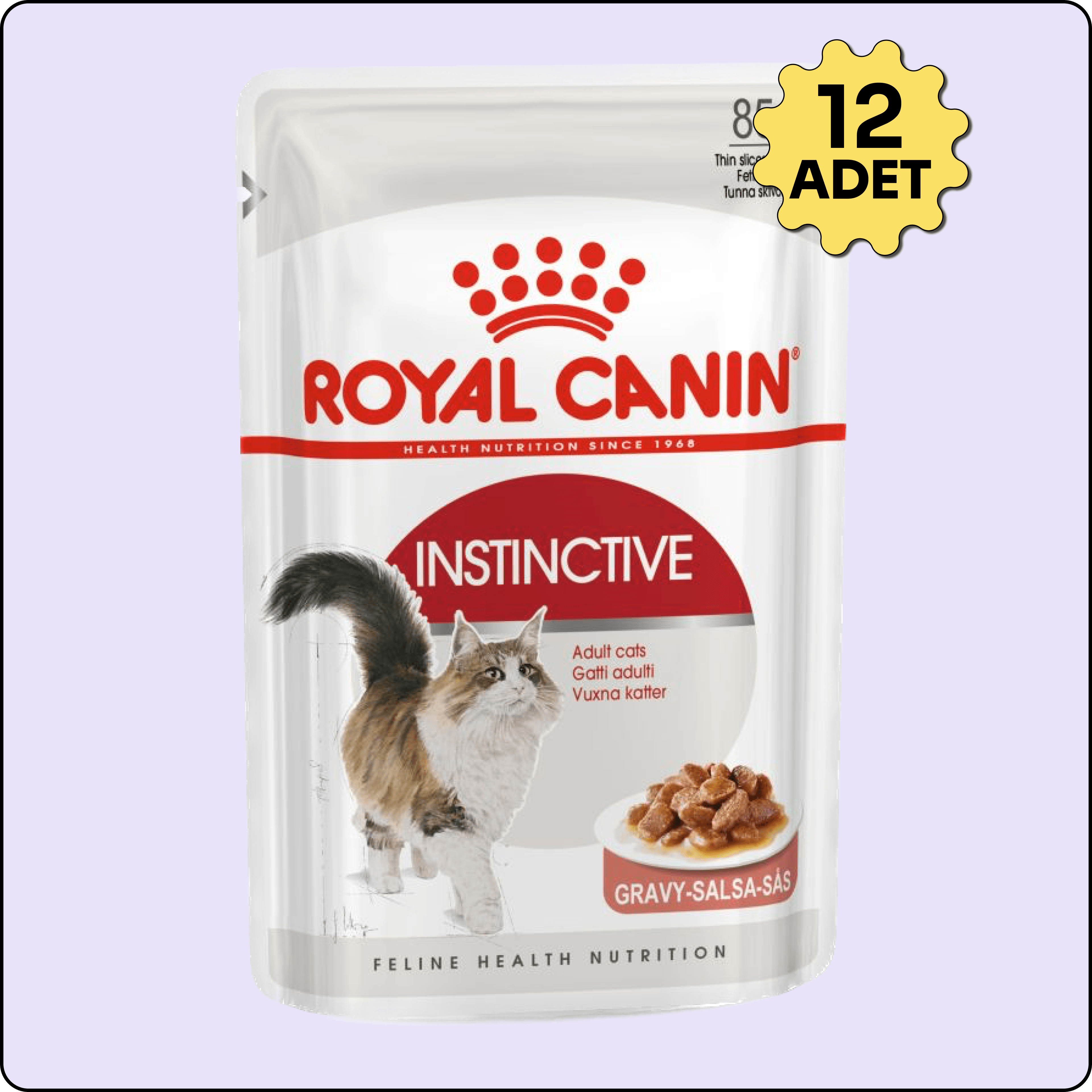 Royal Canin Instinctive Gravy Yetişkin Kedi Konservesi 85 gr 12'li