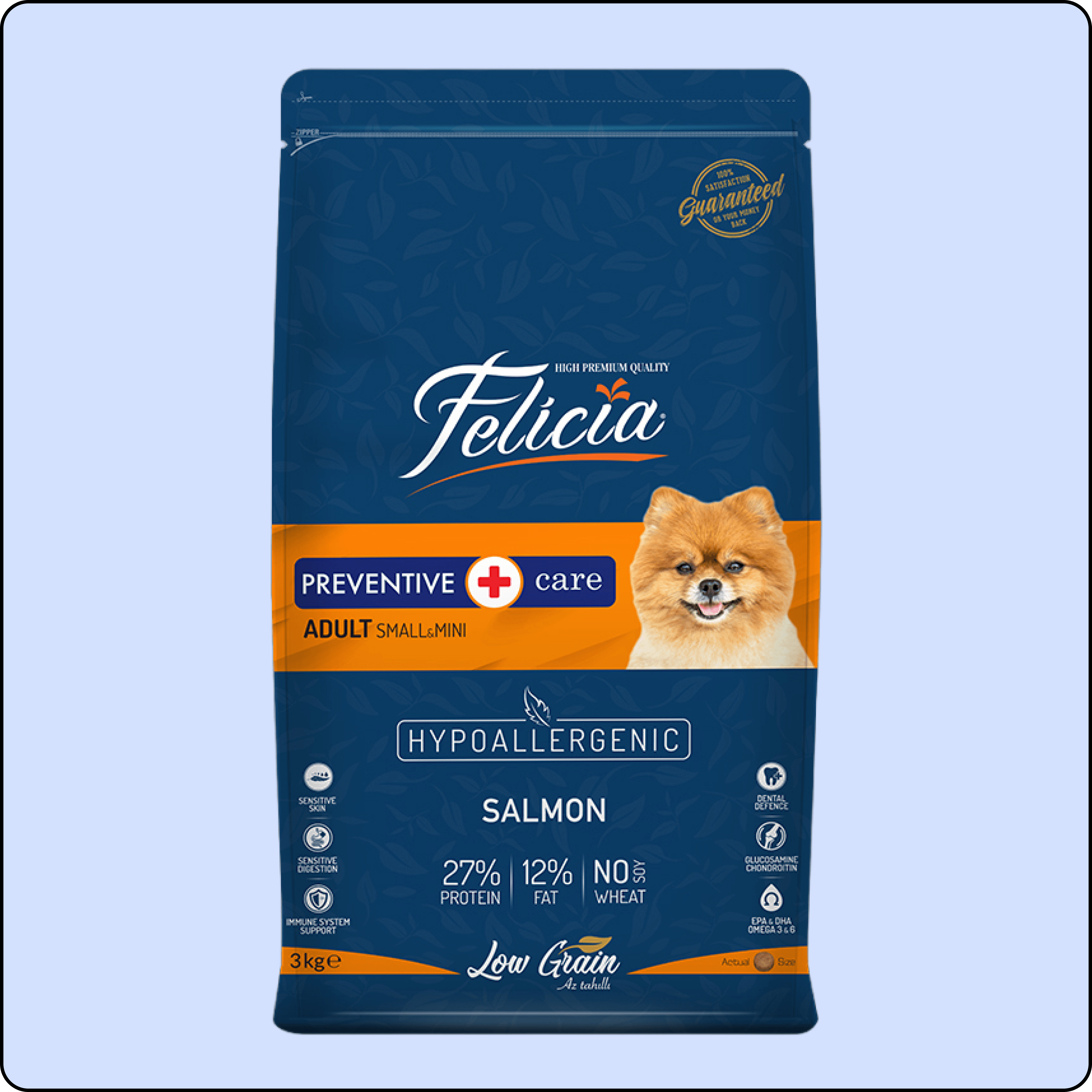 Felicia HypoAllergenic Somonlu Küçük Irk Düşük Tahıllı Yetişkin Köpek Maması 3 kg