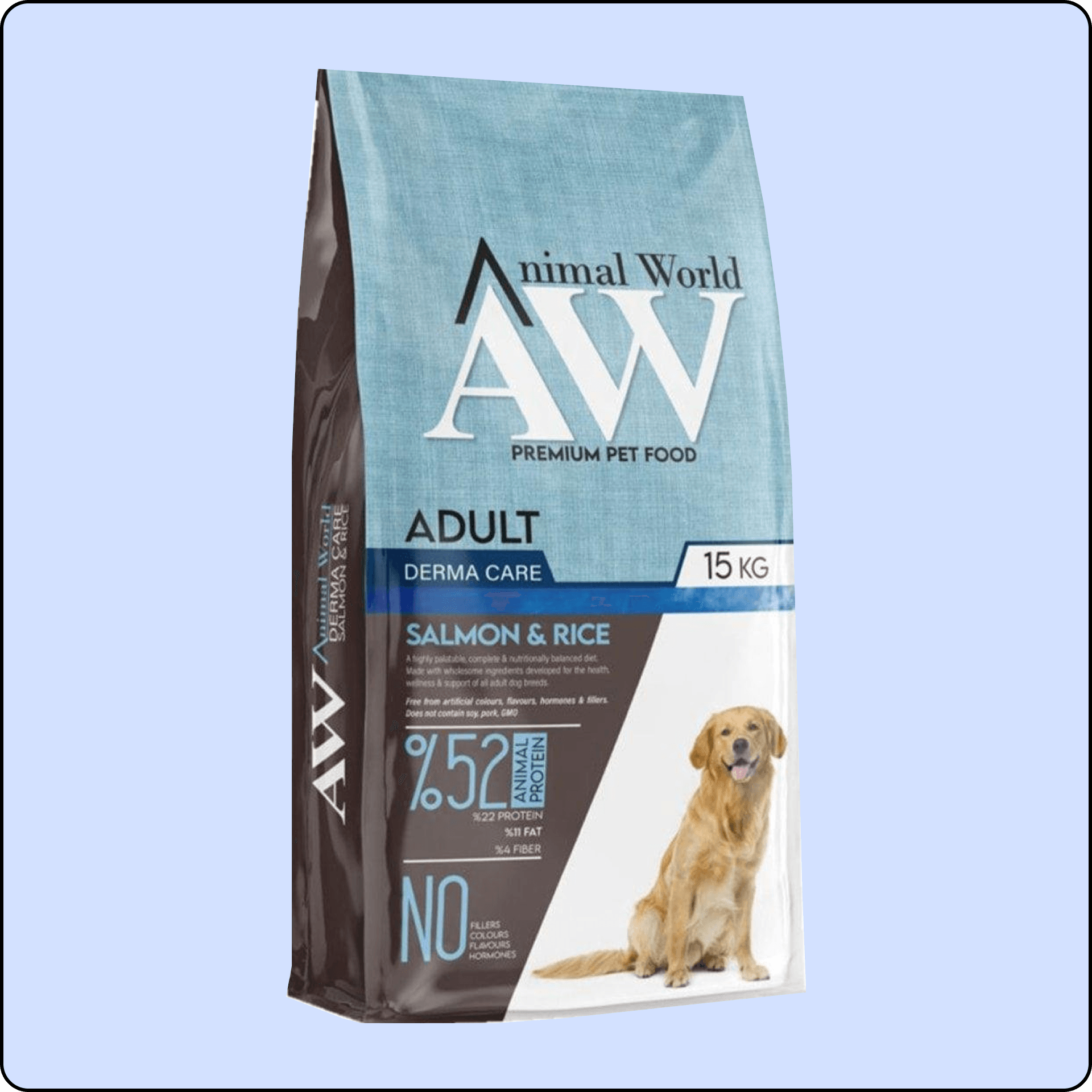 Animal World Derma Somonlu Yetişkin Köpek Maması 15 kg