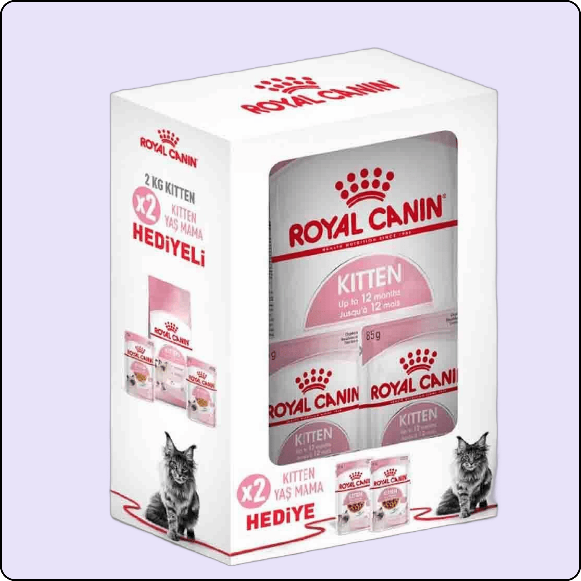 Royal Canin Kitten Yavru Kedi Maması 2 kg + Kitten Pouch 85 gr 2 Adet Hediye!