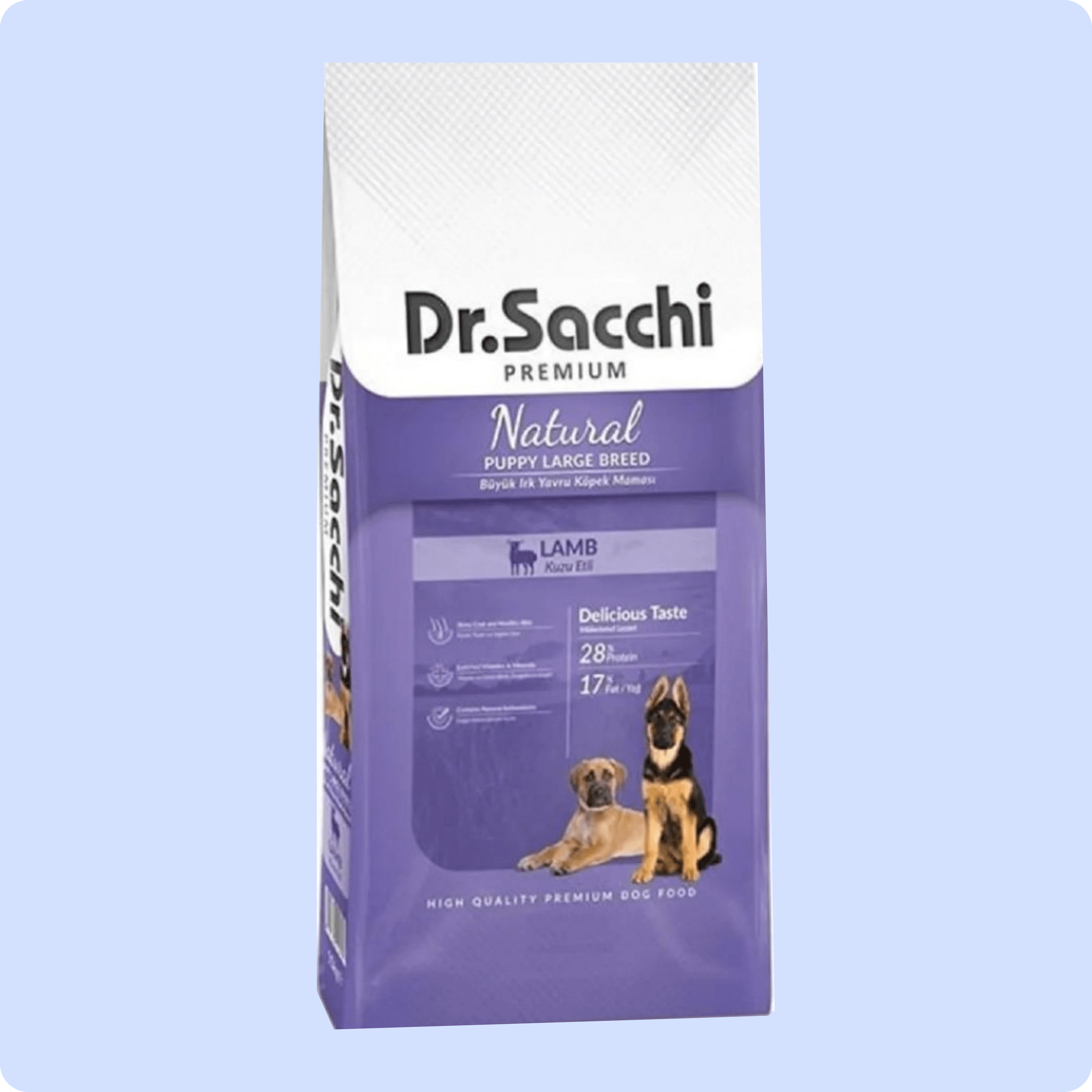 Dr. Sacchi Puppy Büyük Irk Kuzu Etli Yavru Köpek Maması 15 kg 