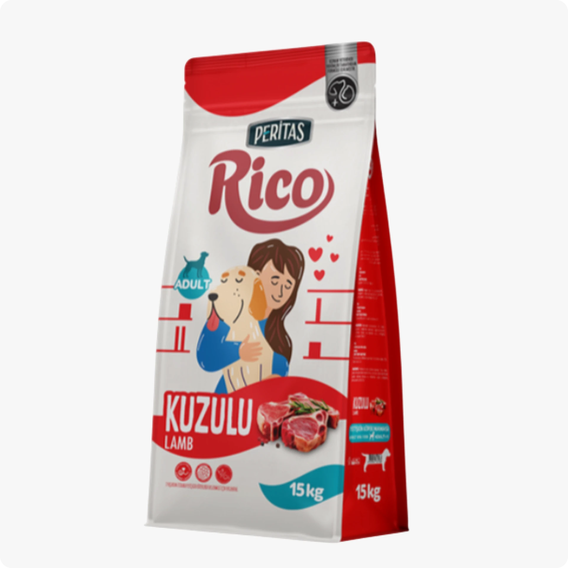 Rico Kuzu Etli Yetişkin Köpek Maması 15 kg 