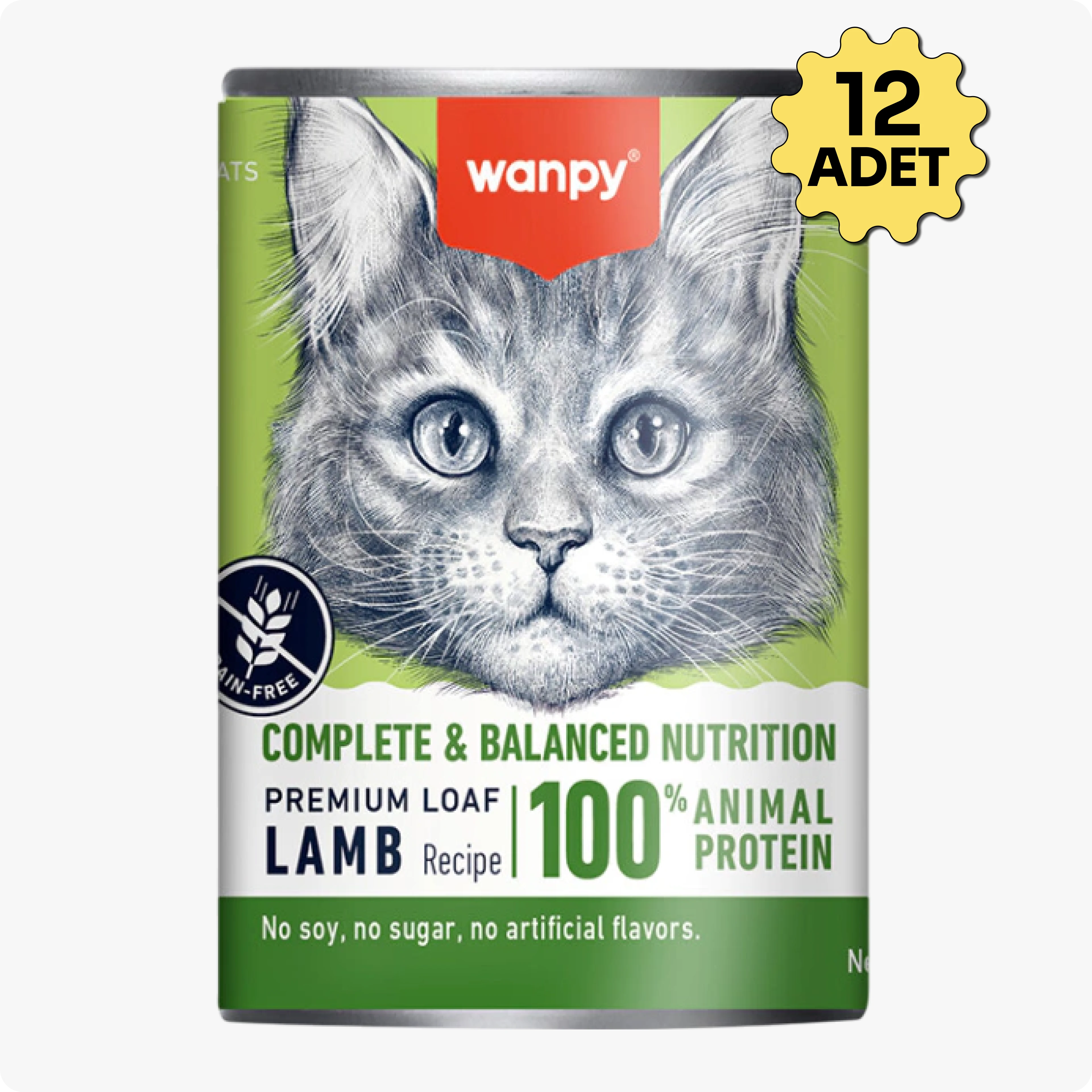 Wanpy Kuzulu Ezme Kedi Konservesi 375 gr 12'li