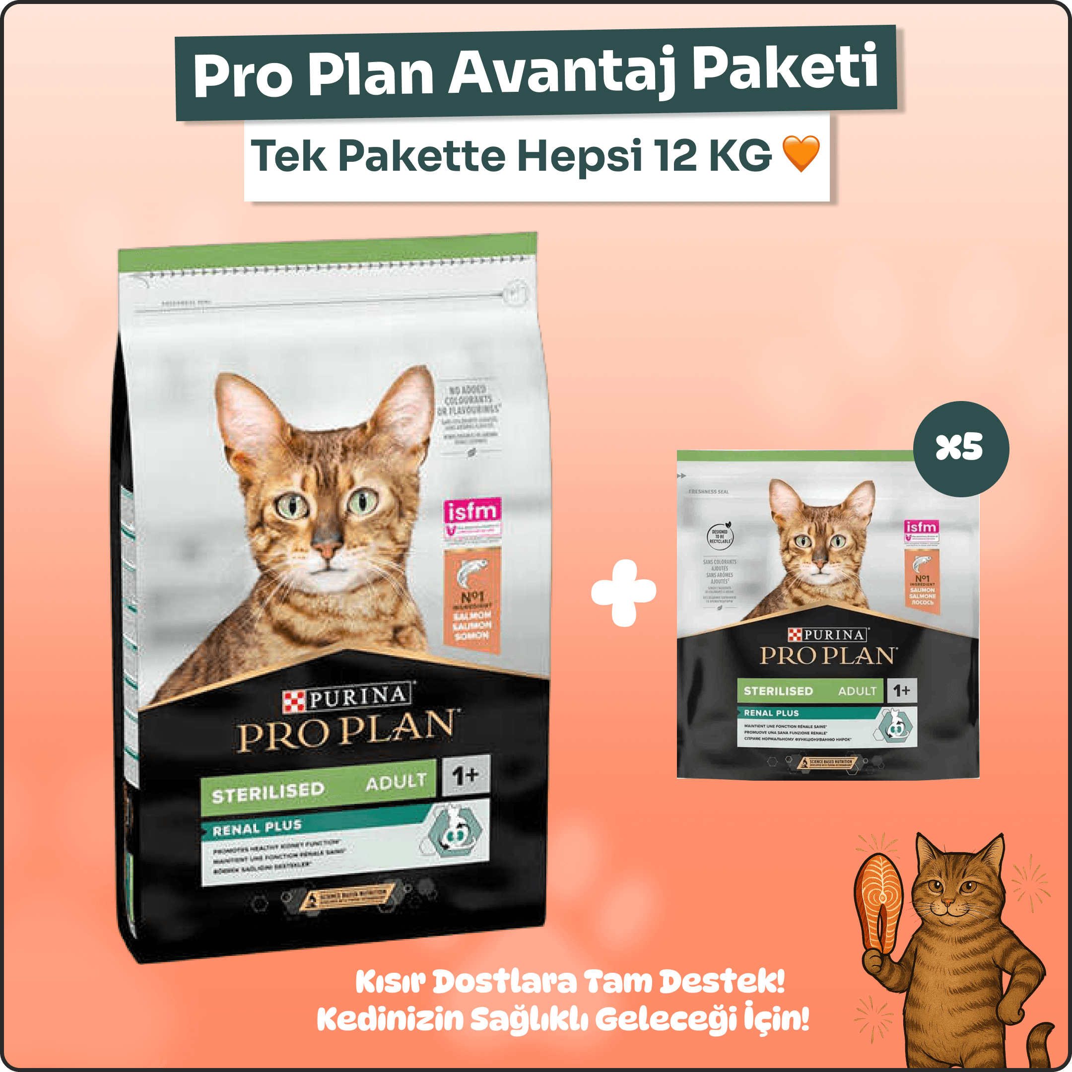 Pro Plan Somonlu Kısırlaştırılmış Kedi Maması 12 kg – Büyük Ekonomik Paket!