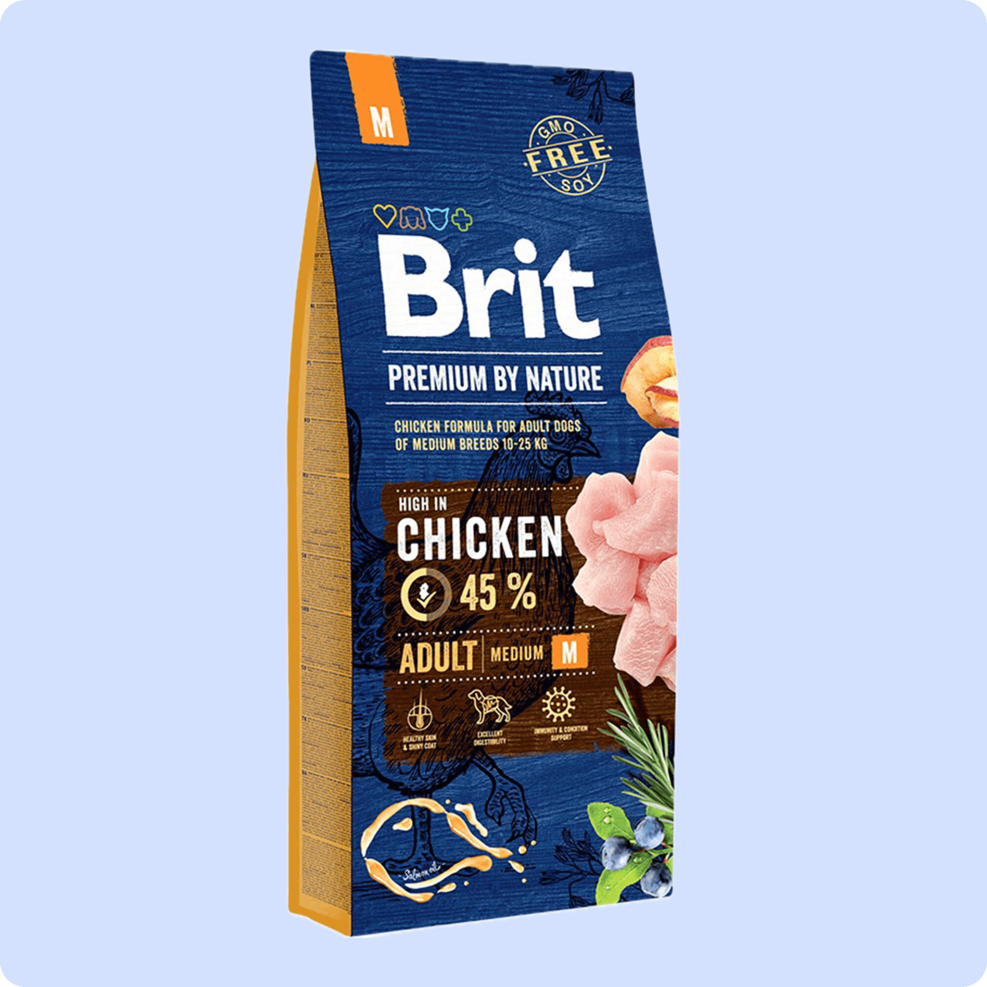 Brit Premium Nature Tavuklu Orta Irk Yetişkin Köpek Maması 15 kg