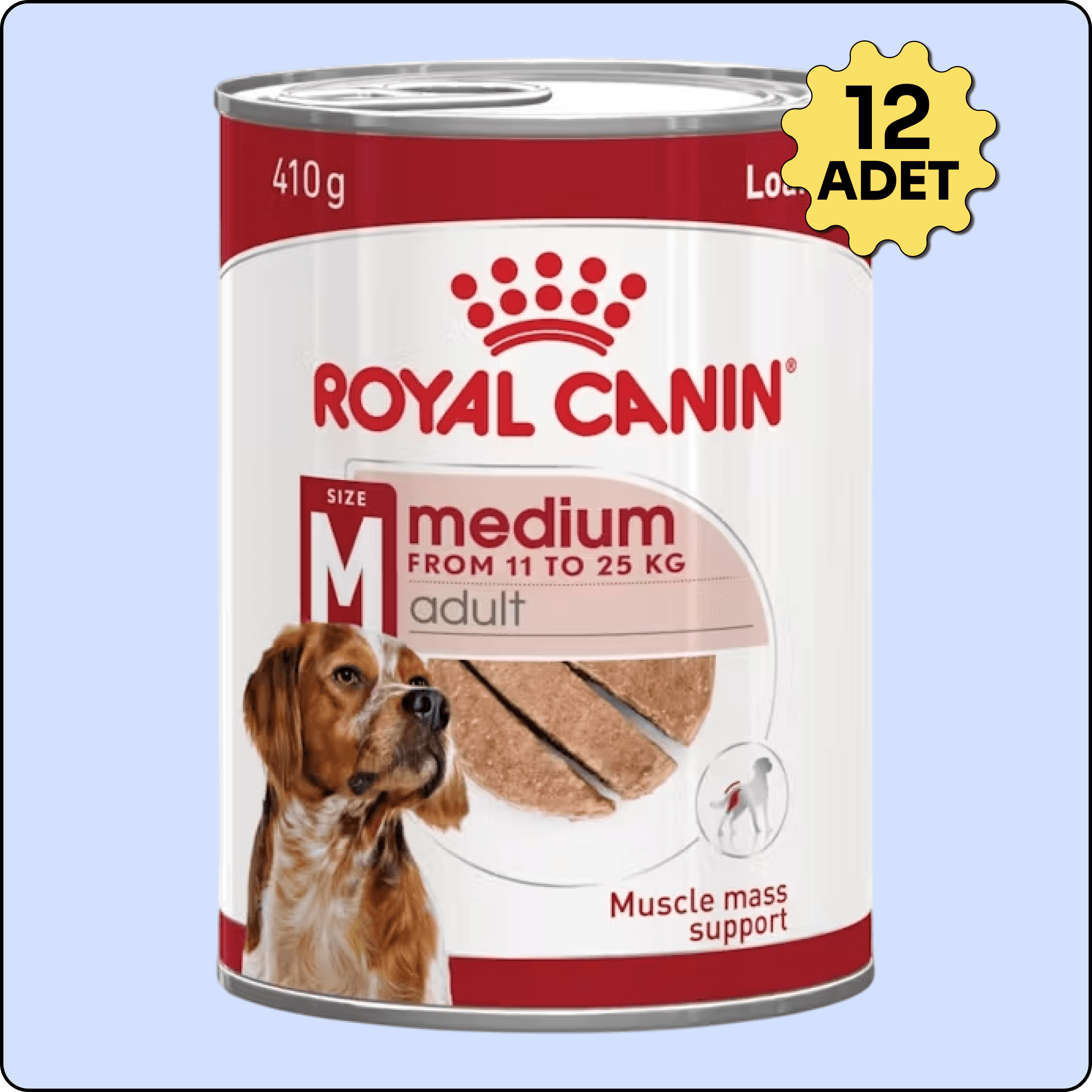 Royal Canin Loaf Mousse Orta Irk Ezme Yetişkin Köpek Konservesi 410 gr 12'li