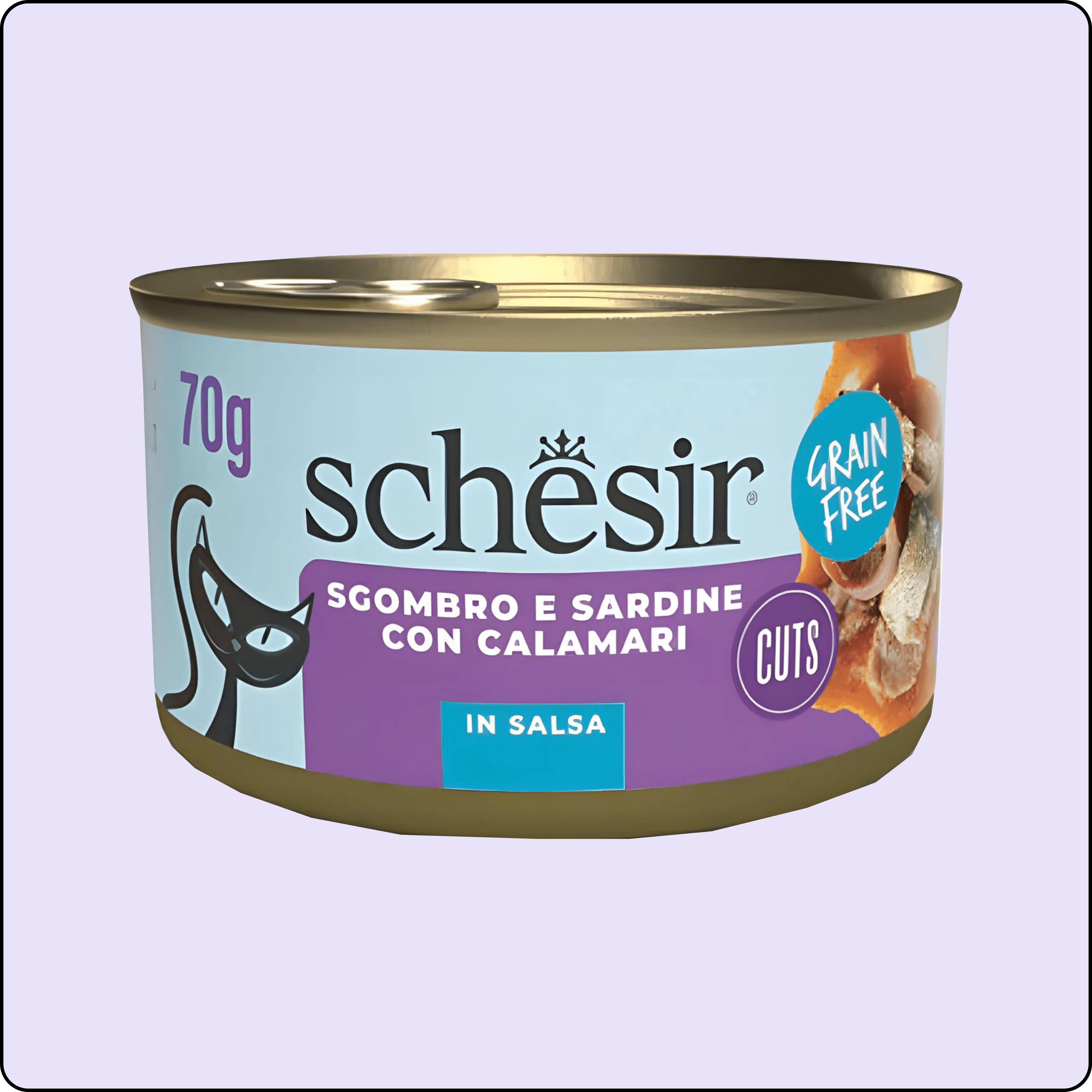 Schesir Sos İçinde Sardalyalı ve Uskumrulu Kedi Konserve Maması 70 gr
