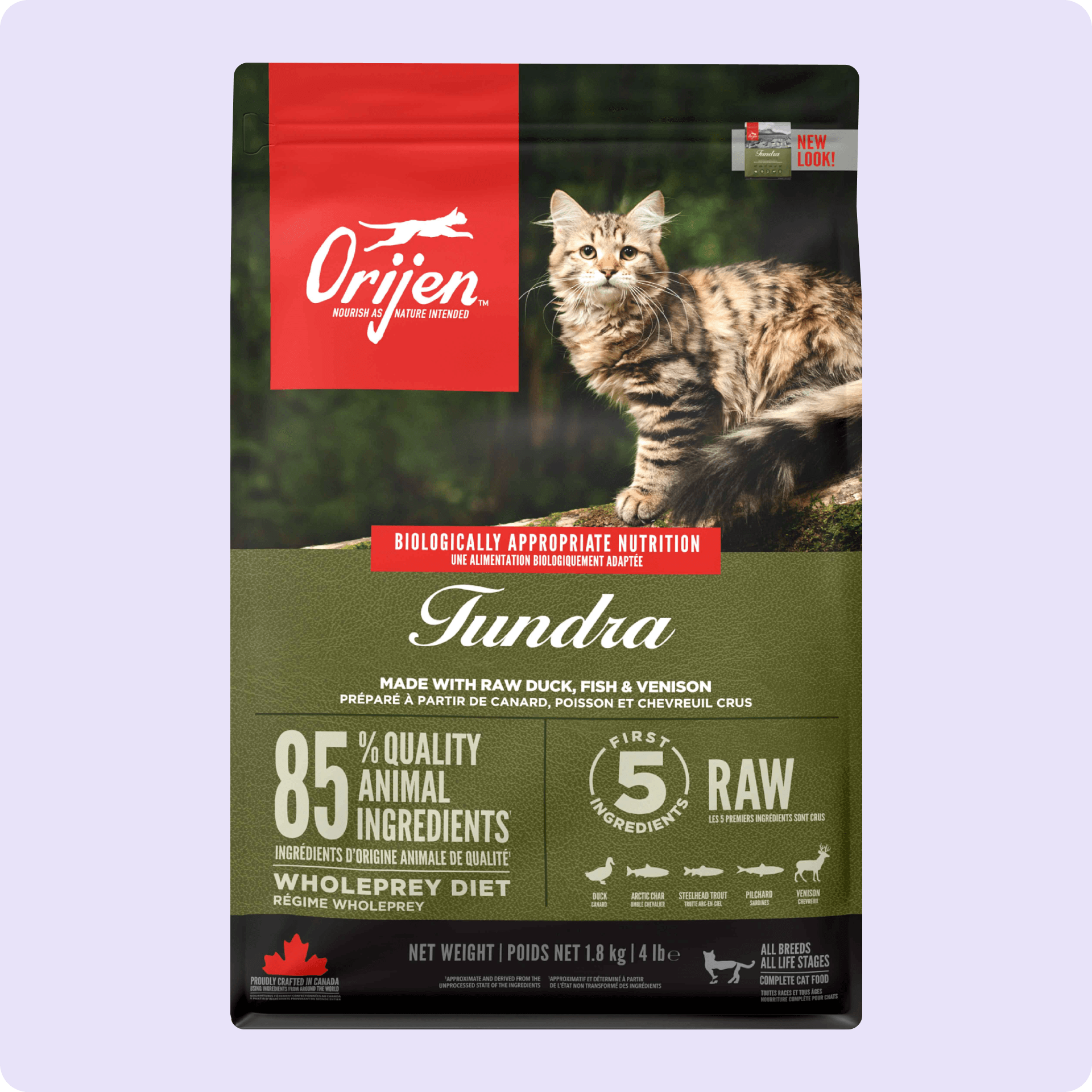 Orijen Tundra Tahılsız Tüm Irk ve Yaşam Evreleri için Kedi Maması 1.8 kg