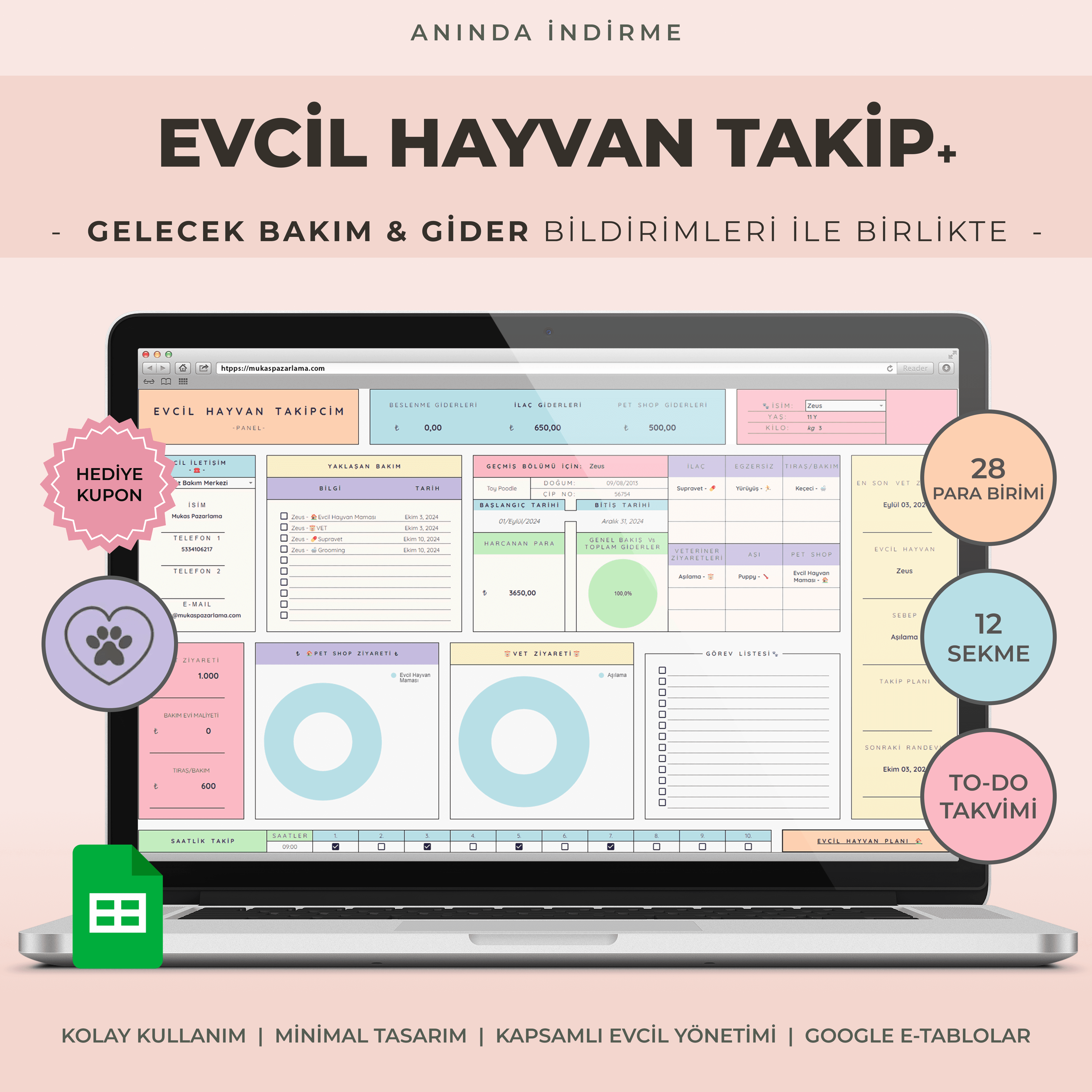 Evcil Hayvan Takip+ Tablosu