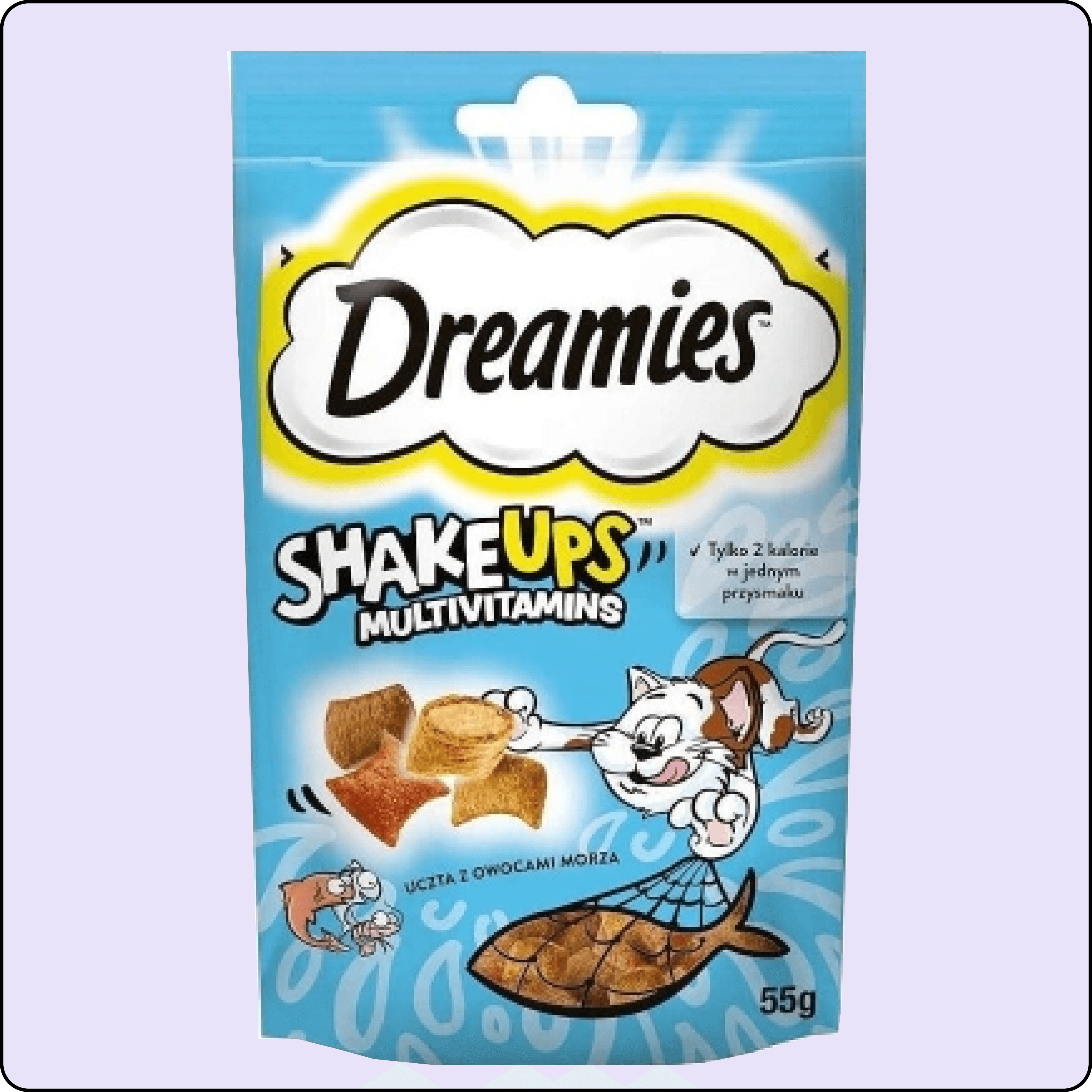 Dreamies ShakeUps Seafood Balıklı ve Karidesli Kedi Ödül Bisküvisi 55gr