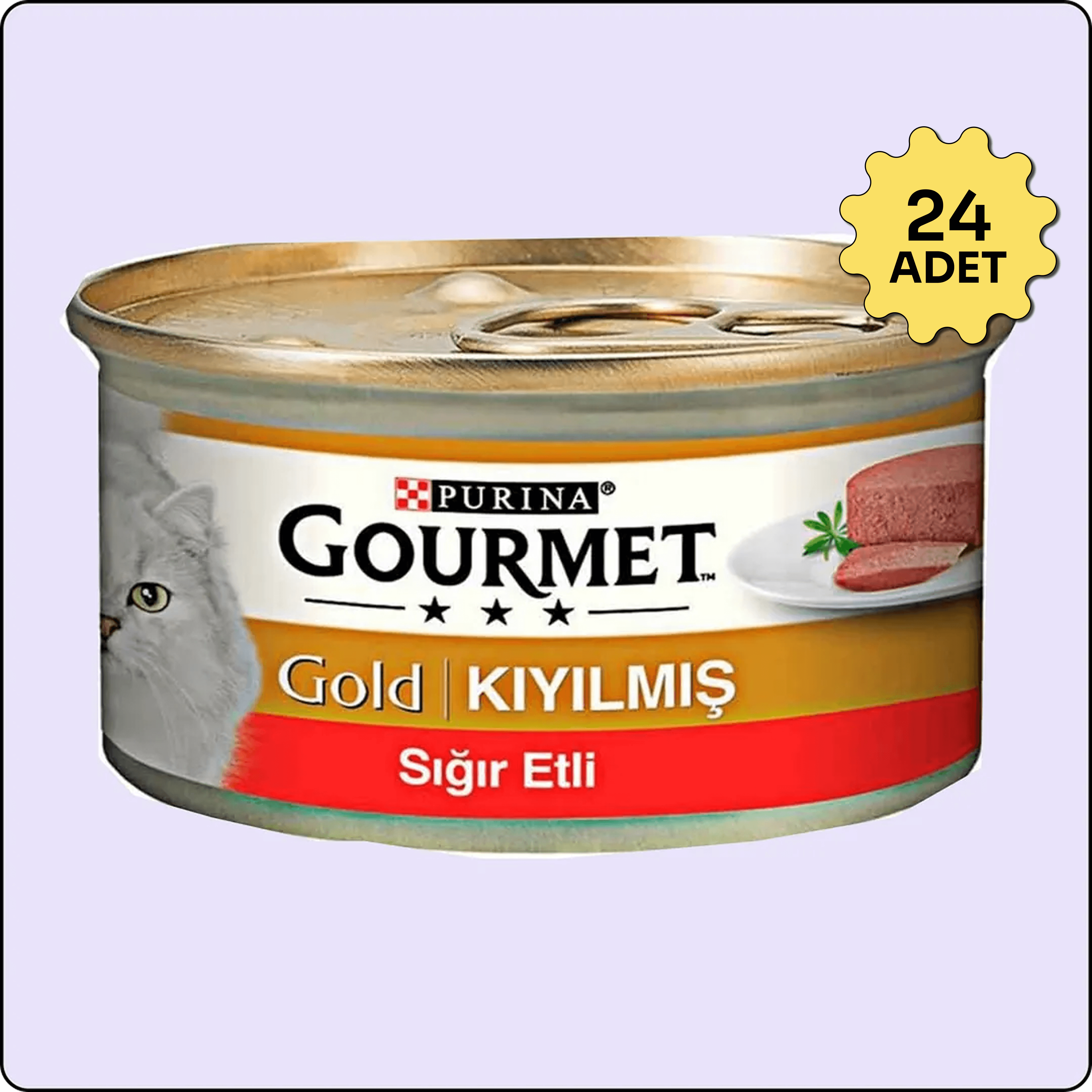 Gourmet Gold Kıyılmış Sığır Etli Kedi Konservesi 85 gr 24'lü