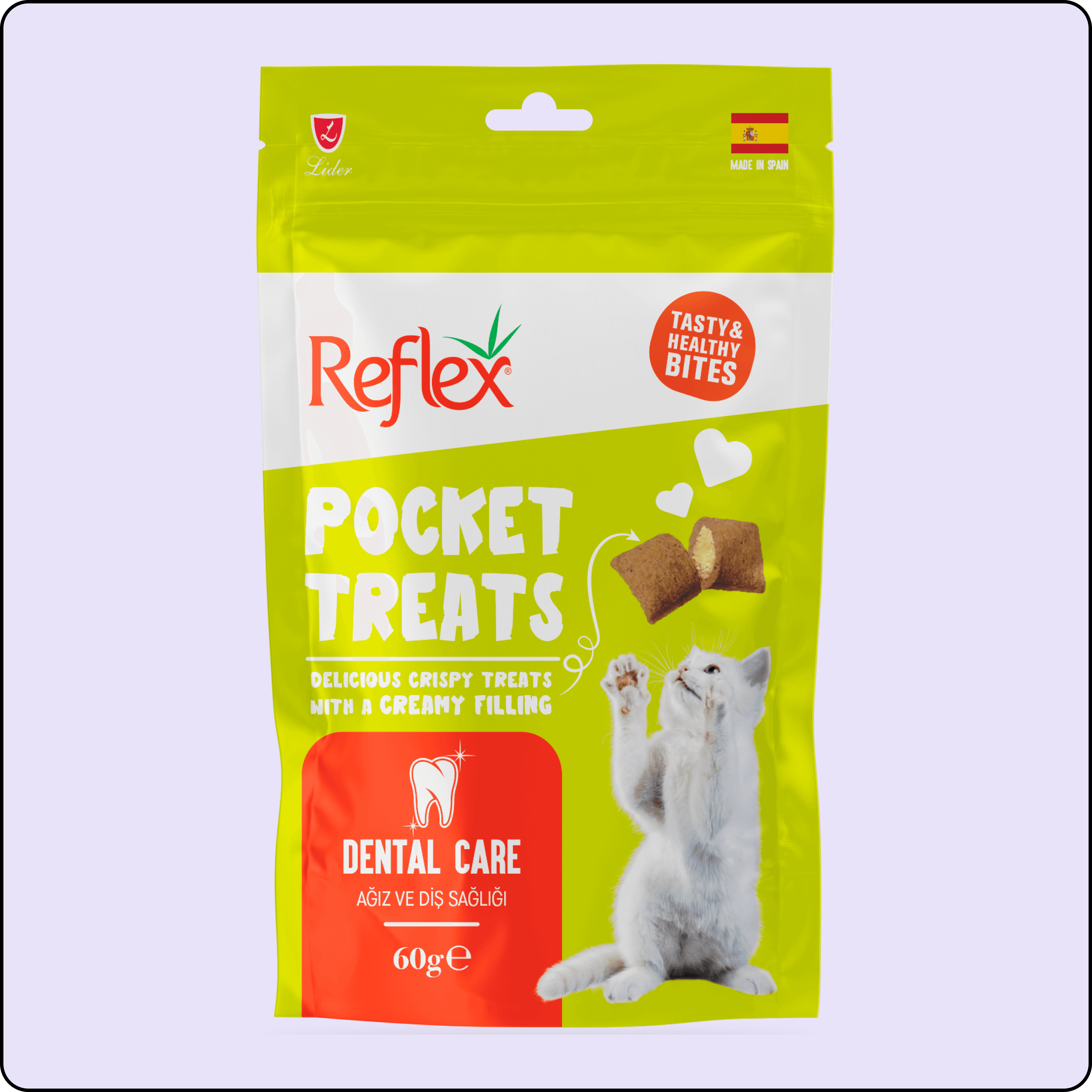 Reflex Pocket Treats Ağız ve Diş Sağlığı için Kedi Ödül Maması 60gr
