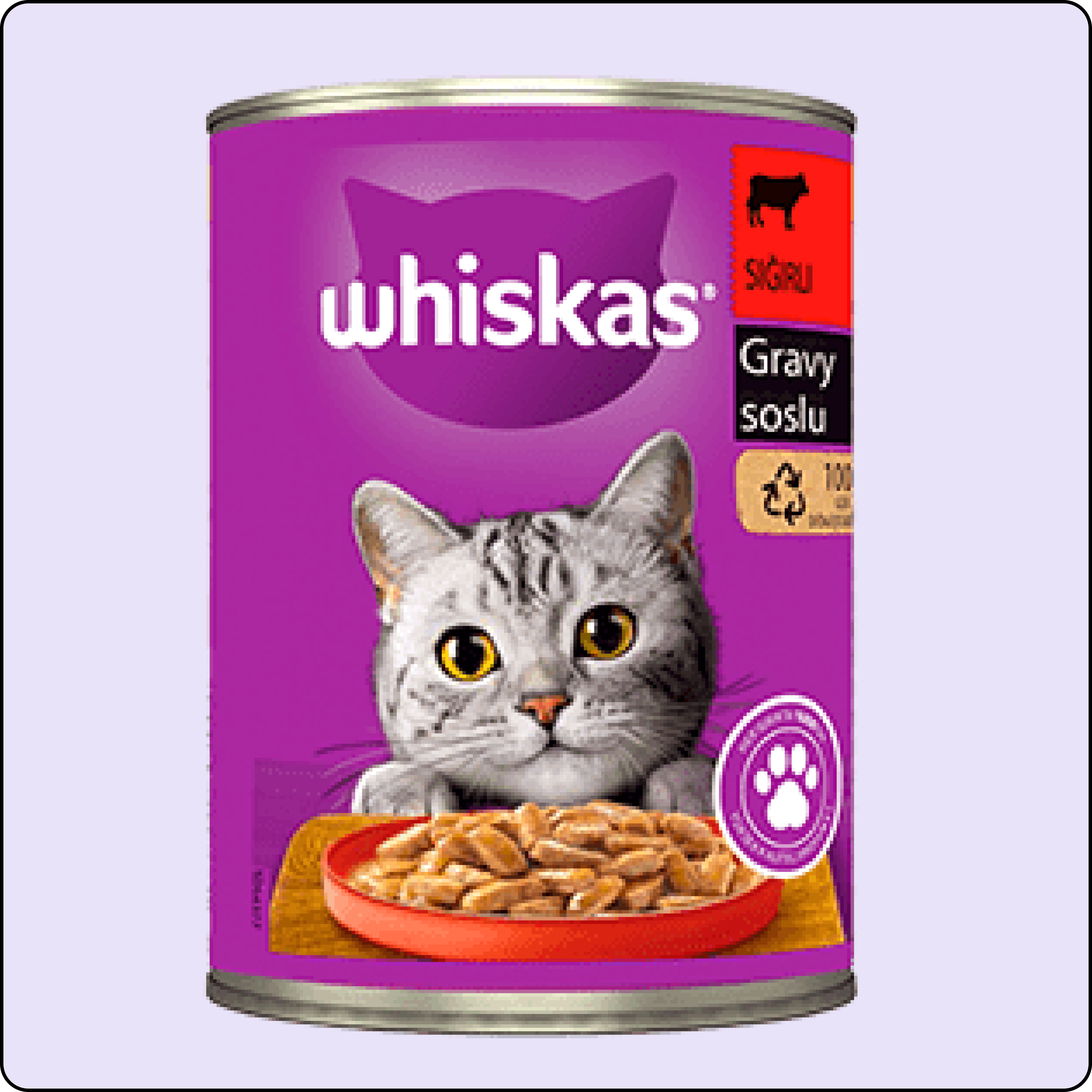 Whiskas Sos İçinde Sığır Etli Yetişkin Kedi Konservesi 400 gr