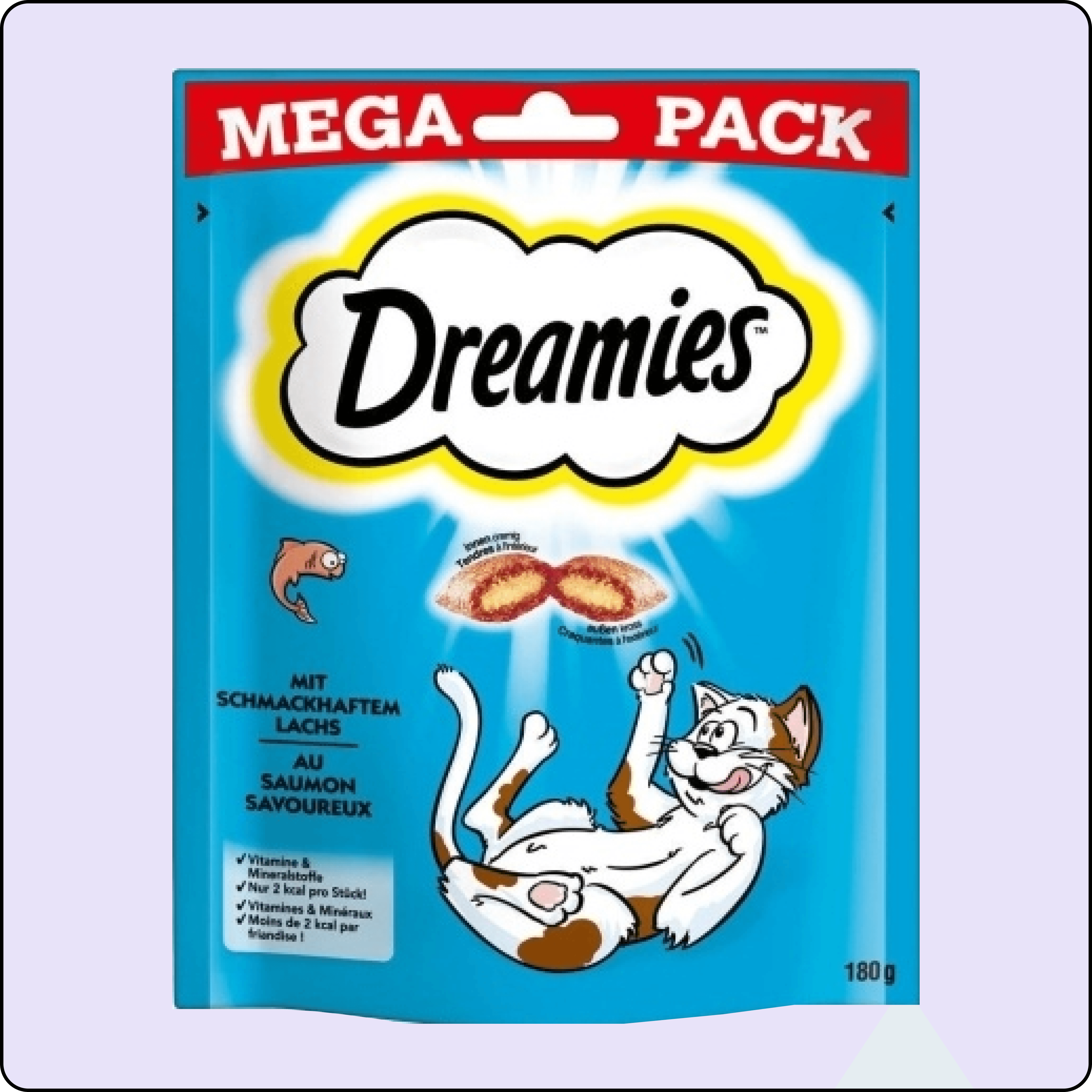 Dreamies Mega Pack İç Dolgulu Somonlu Kedi Ödül Bisküvisi 180gr