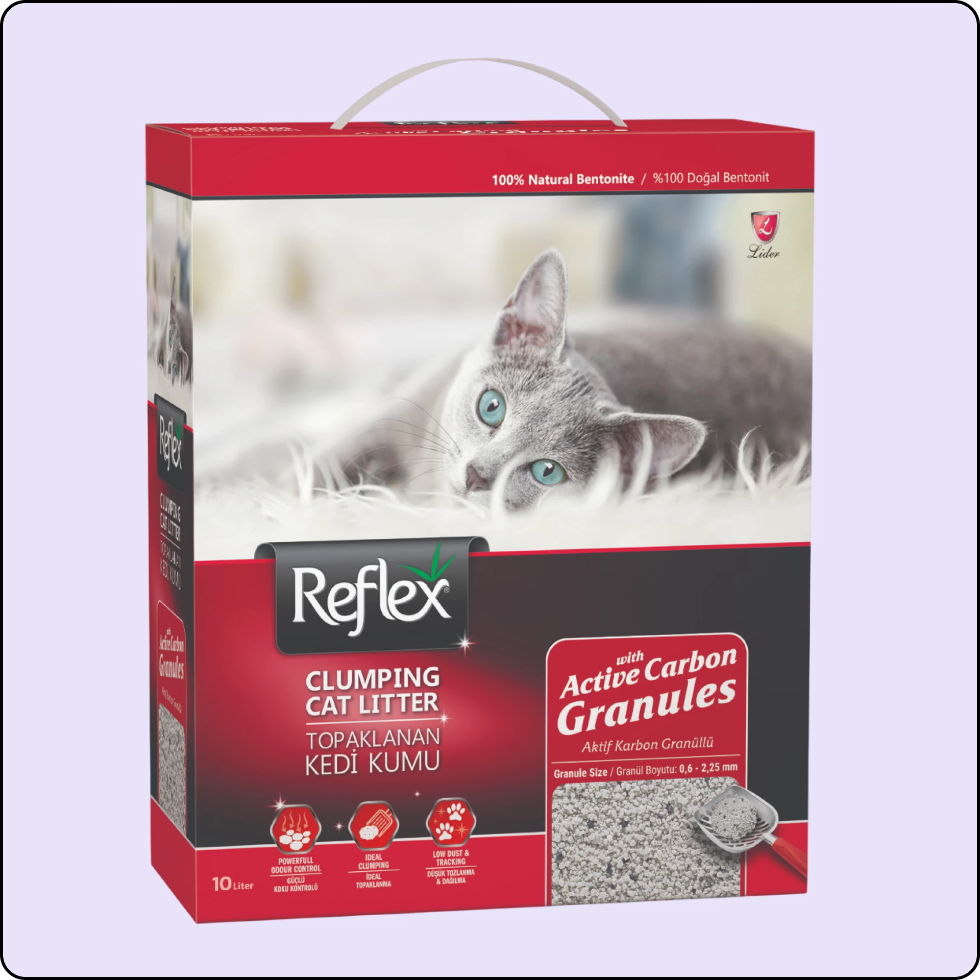 Reflex Granül Aktif Karbonlu Süper Hızlı Topaklanan Kedi Kumu 10 lt