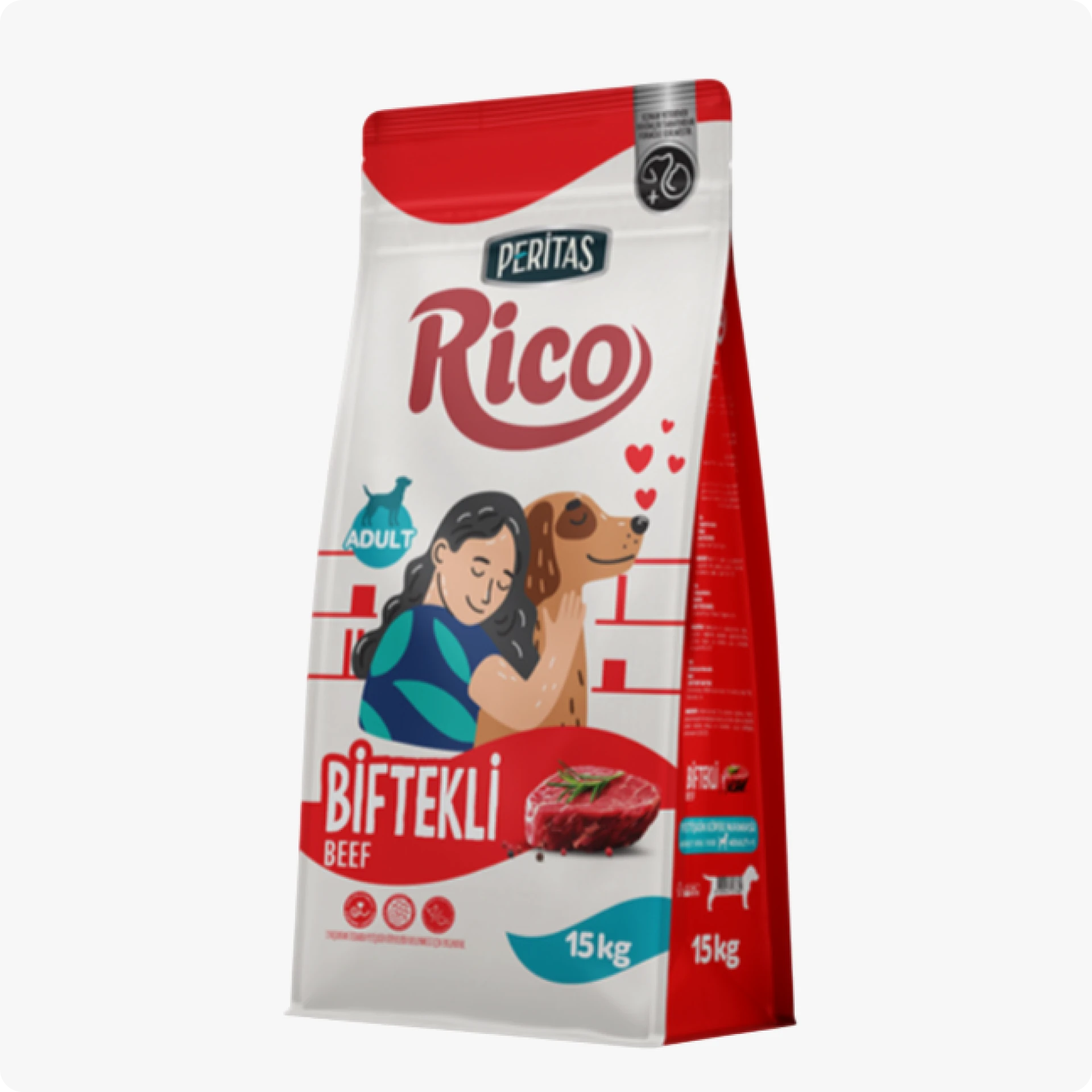 Rico Biftekli Yetişkin Köpek Maması 15 kg