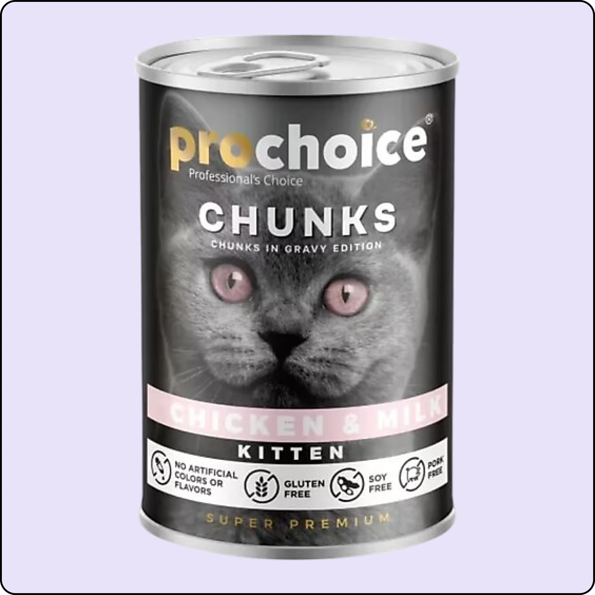 ProChoice Tavuklu ve Sütlü Gravy Soslu Yavru Kedi Konservesi 400 gr