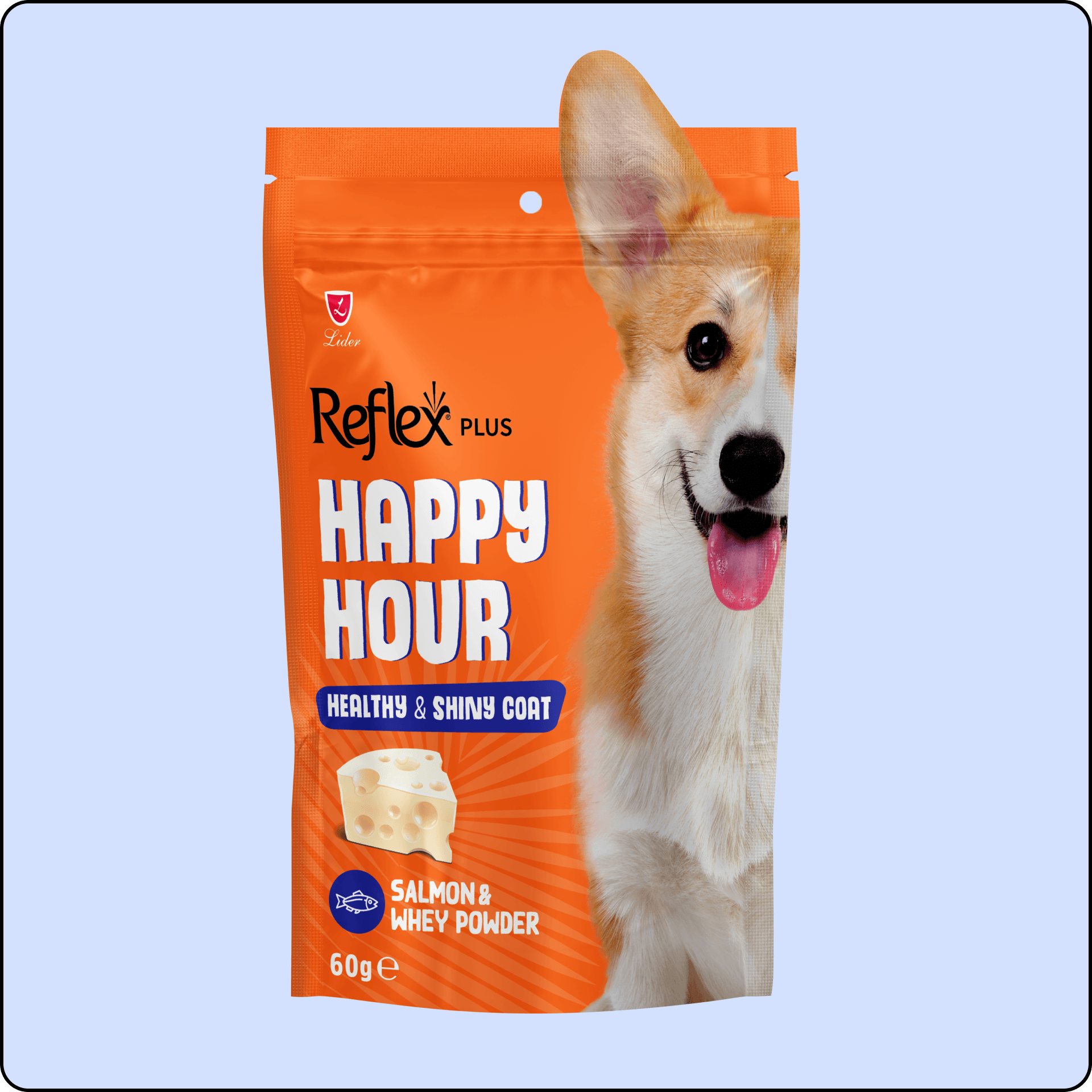 Reflex Plus Happy Hour Sağlıklı ve Parlak Tüyler İçin Destekleyici Köpek Ödül Maması 60gr