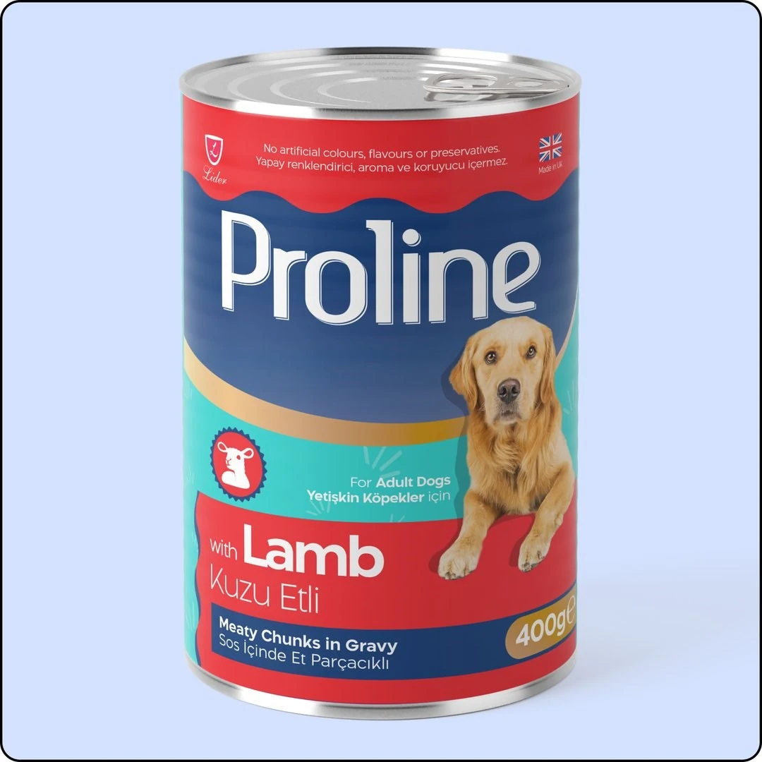 Proline Sos İçinde Parça Kuzu Etli Yetişkin Köpek Konservesi 400 gr 12 Adet