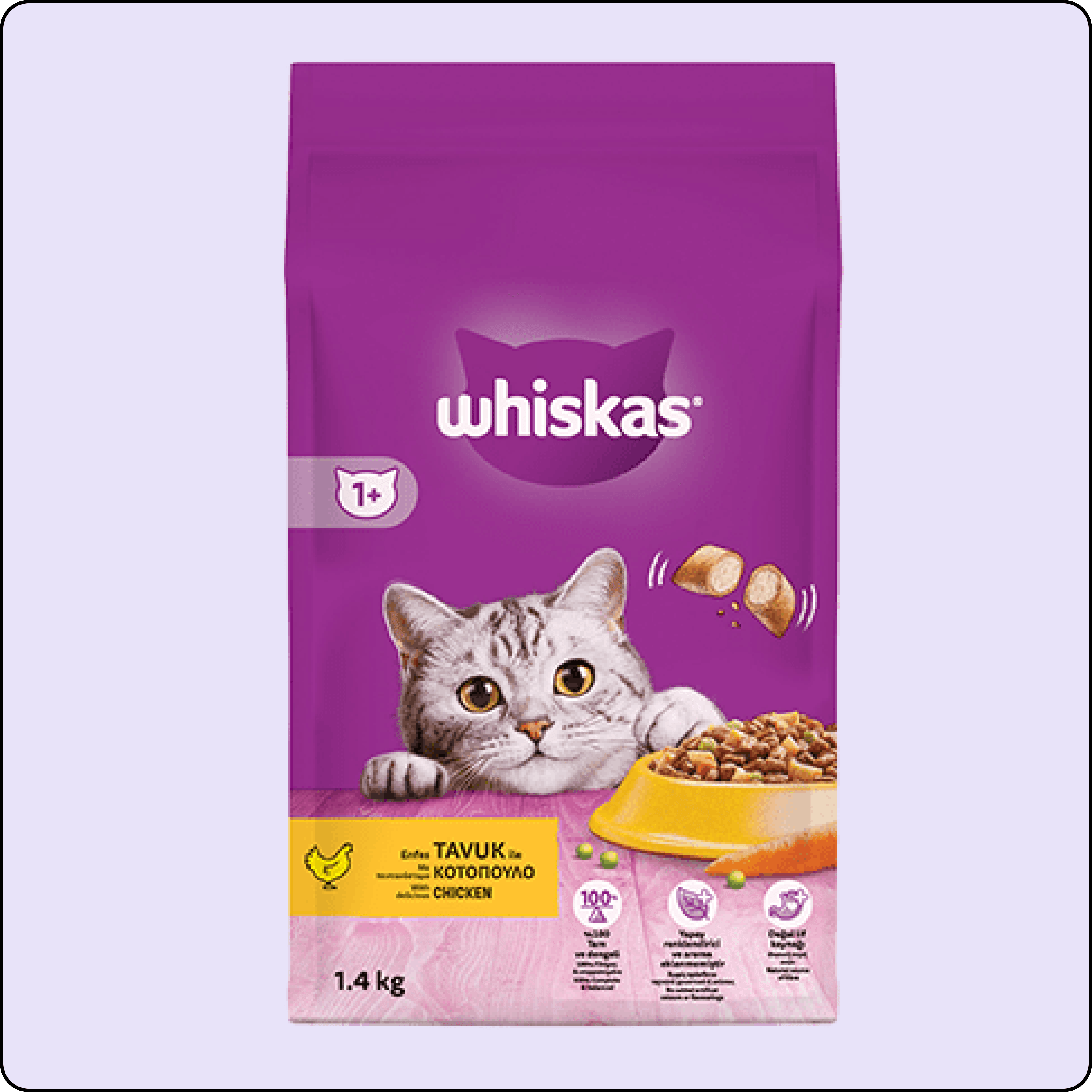 Whiskas Tavuklu Yetişkin Kedi Maması 1,4 kg