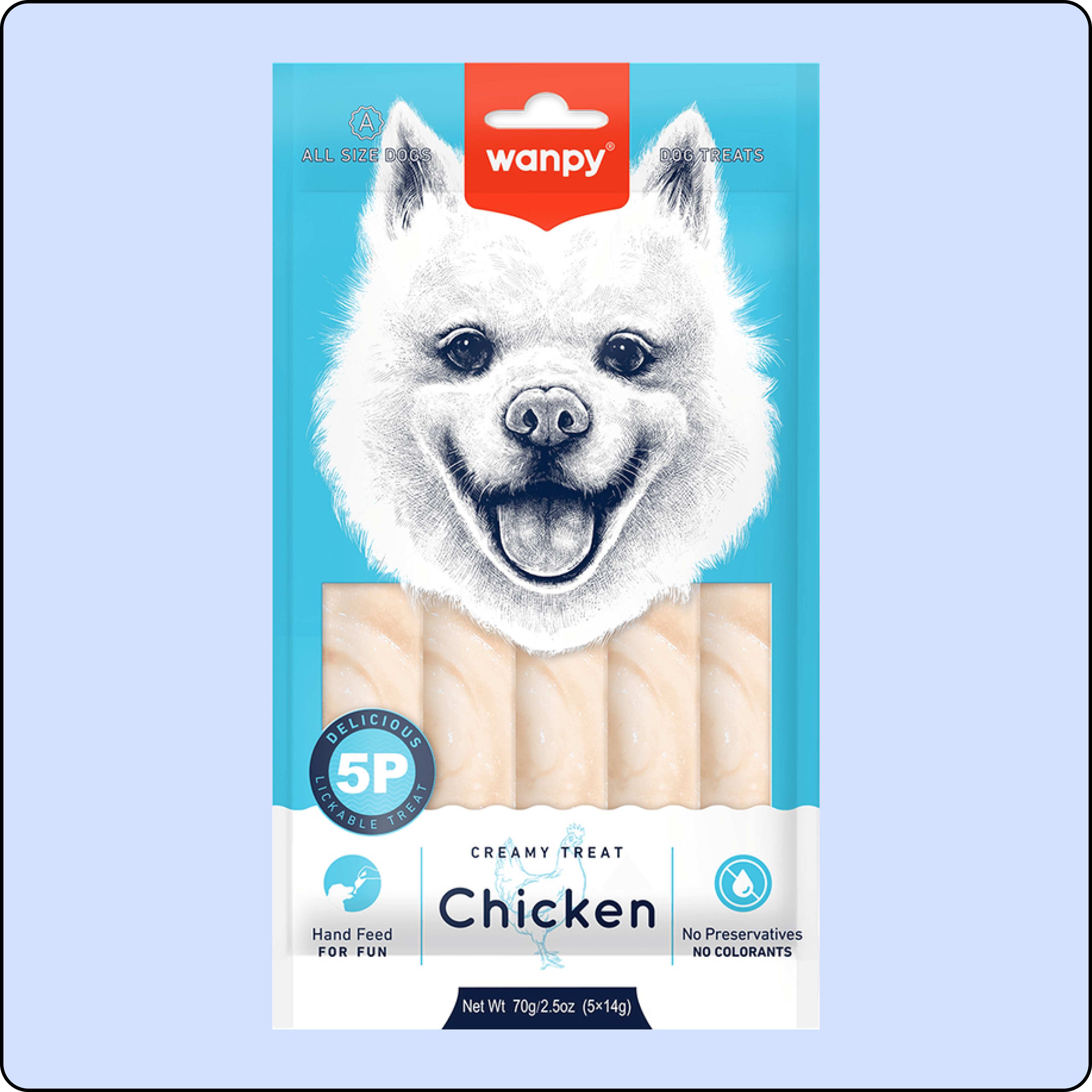 Wanpy Tavuklu Krema Köpek Ödül Maması 14 gr (5'li)