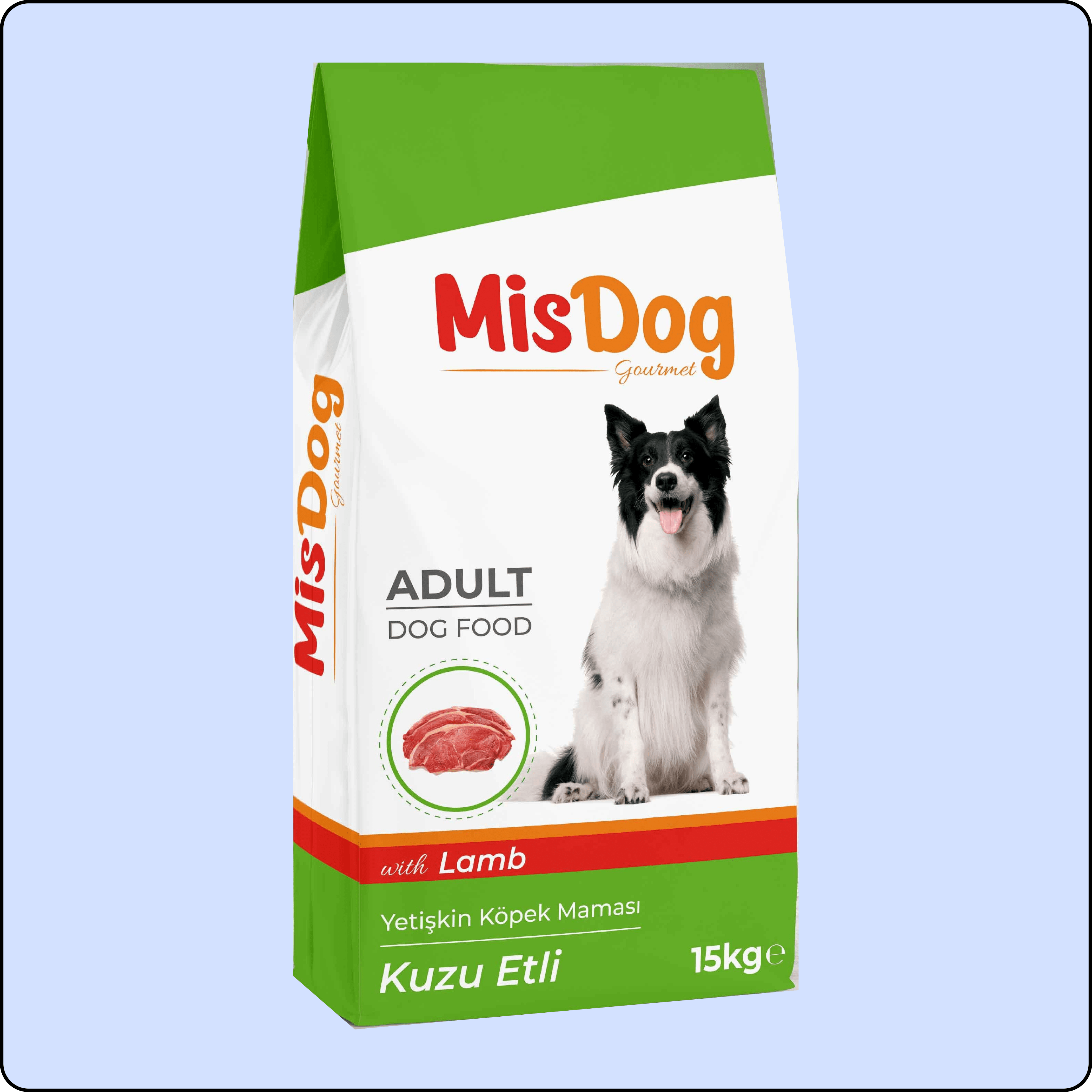 MisDog Kuzu Etli Yetişkin Köpek Maması 15 kg 