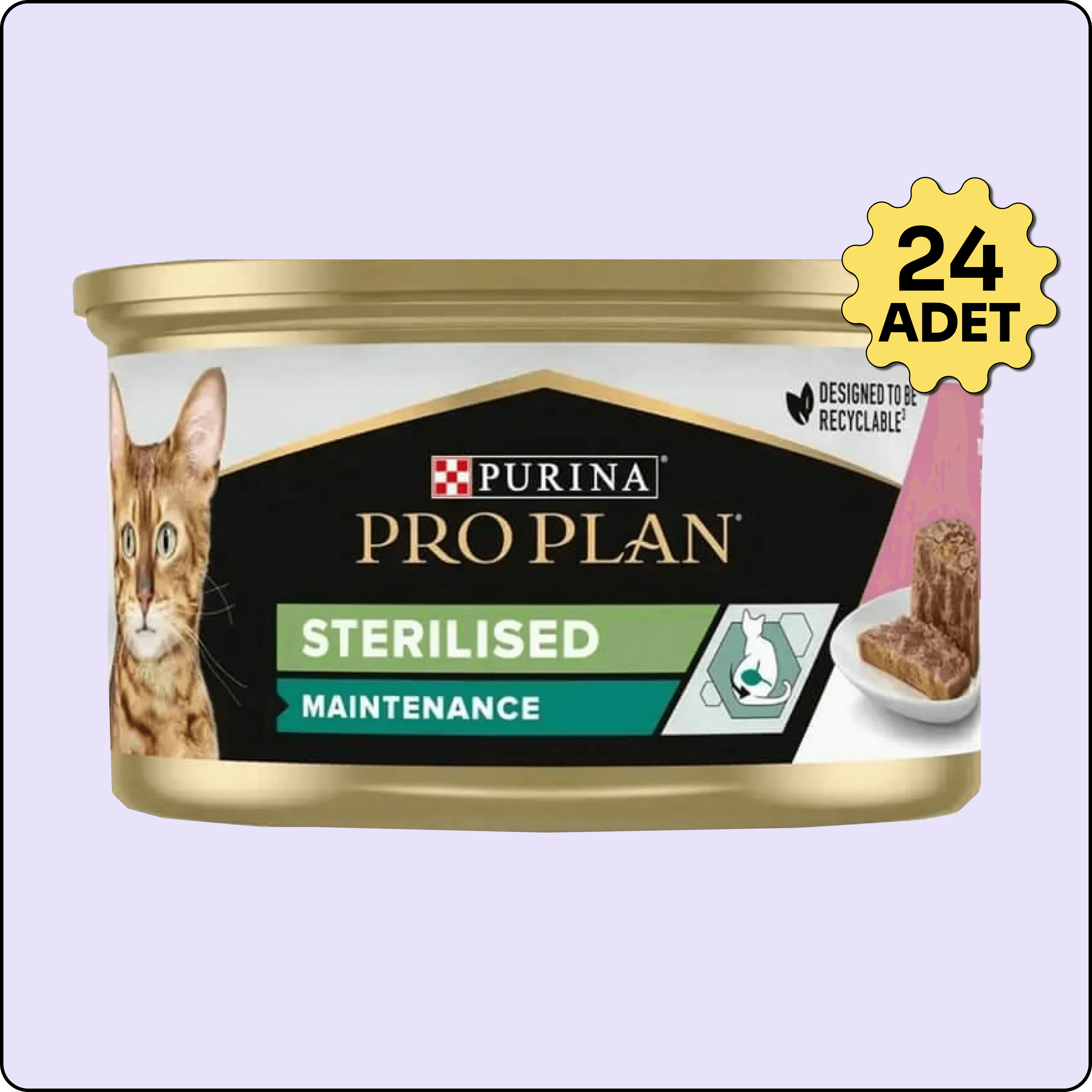 Pro Plan Somonlu ve Ton Balıklı Kısırlaştırılmış Kedi Konservesi 85 gr 24 Adet
