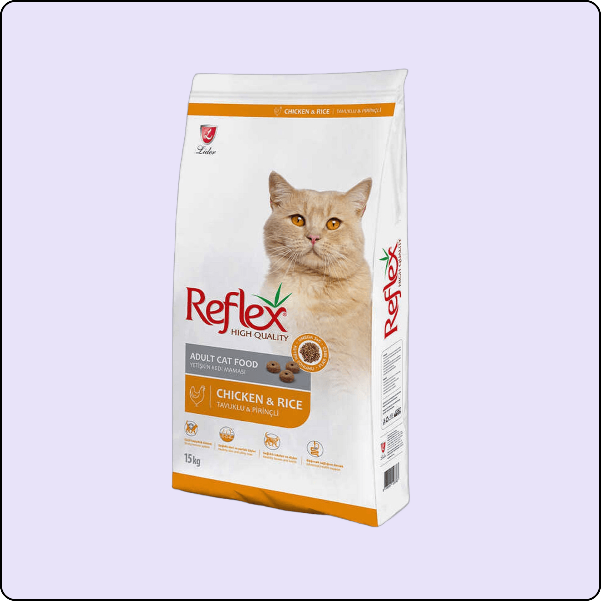 Reflex Tavuklu ve Pirinçli Yetişkin Kedi Maması 15 kg