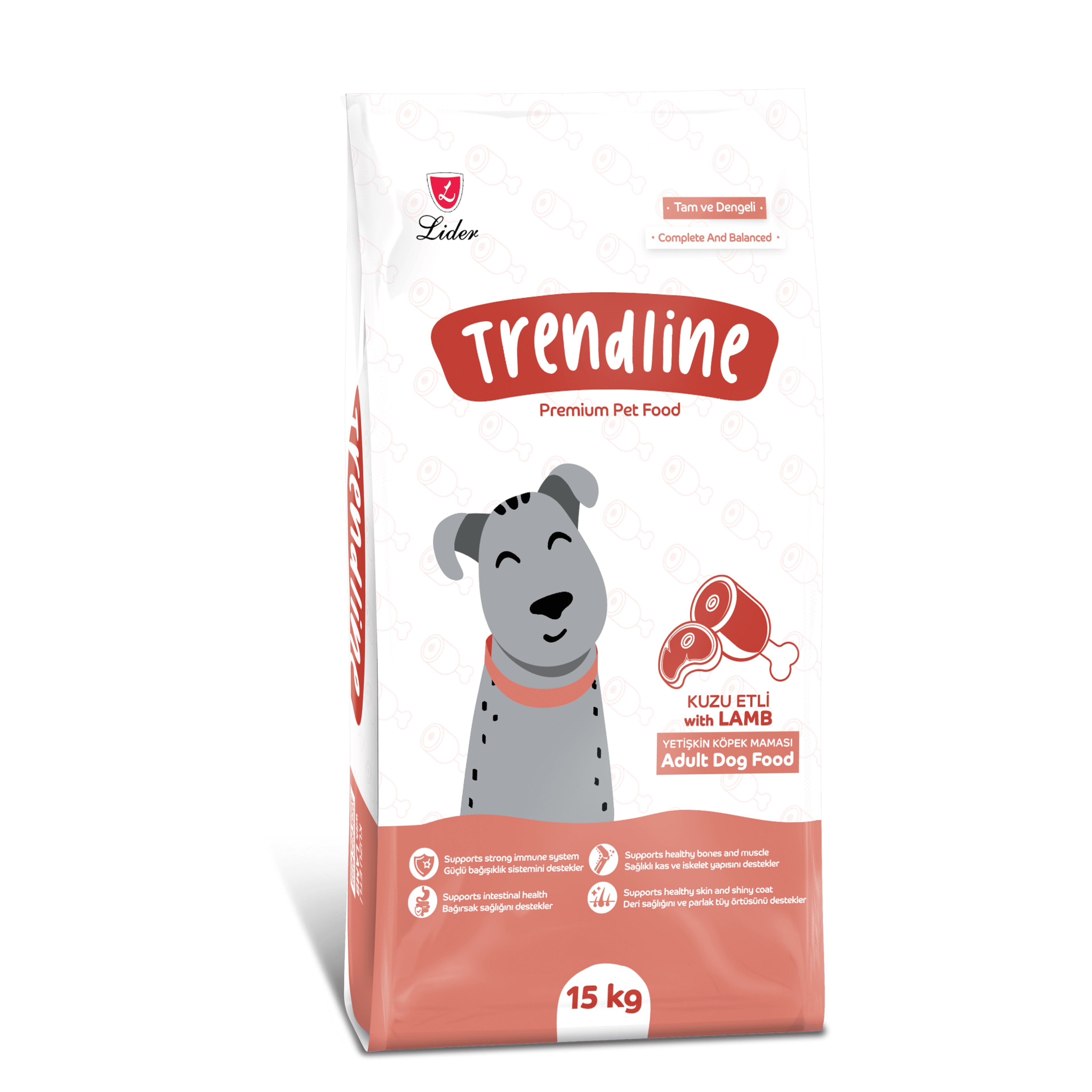 Trendline Kuzu Etli Yetişkin Köpek Maması 15 kg
