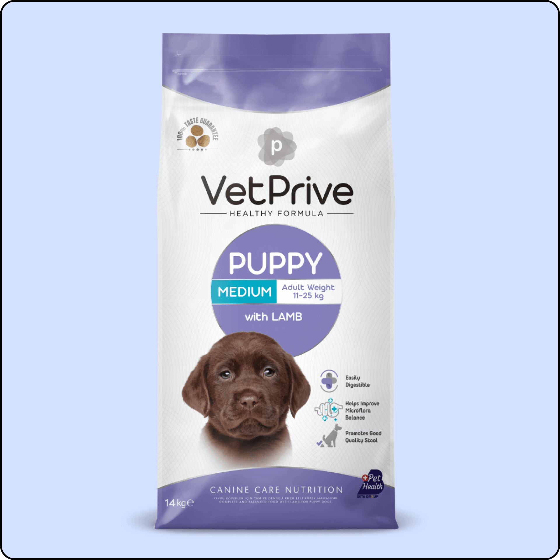 Vet Prive Kuzu Etli Orta Irk Yavru Köpek Maması 14 kg