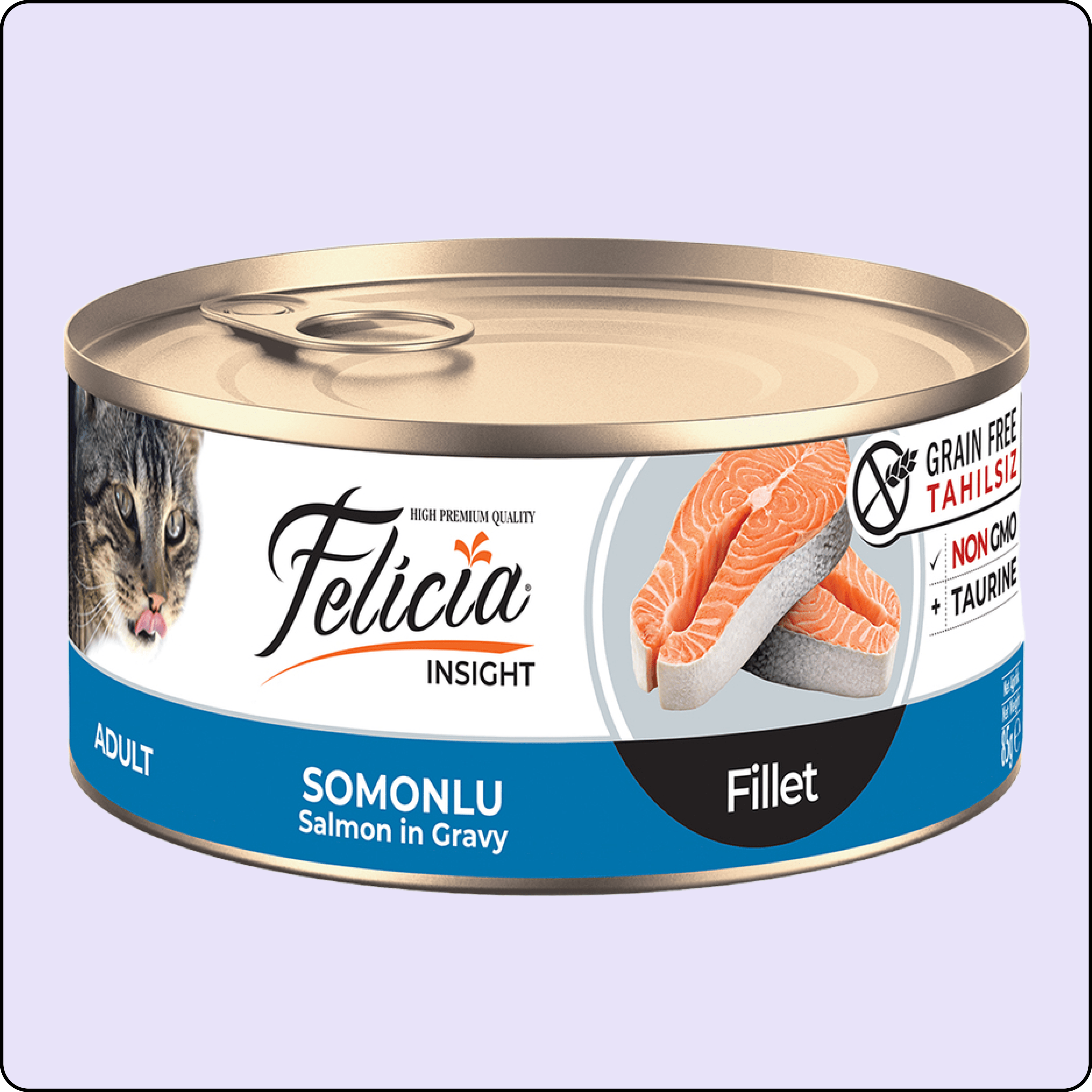 Felicia Fileto Somonlu Tahılsız Yetişkin Kedi Konservesi 85 gr 