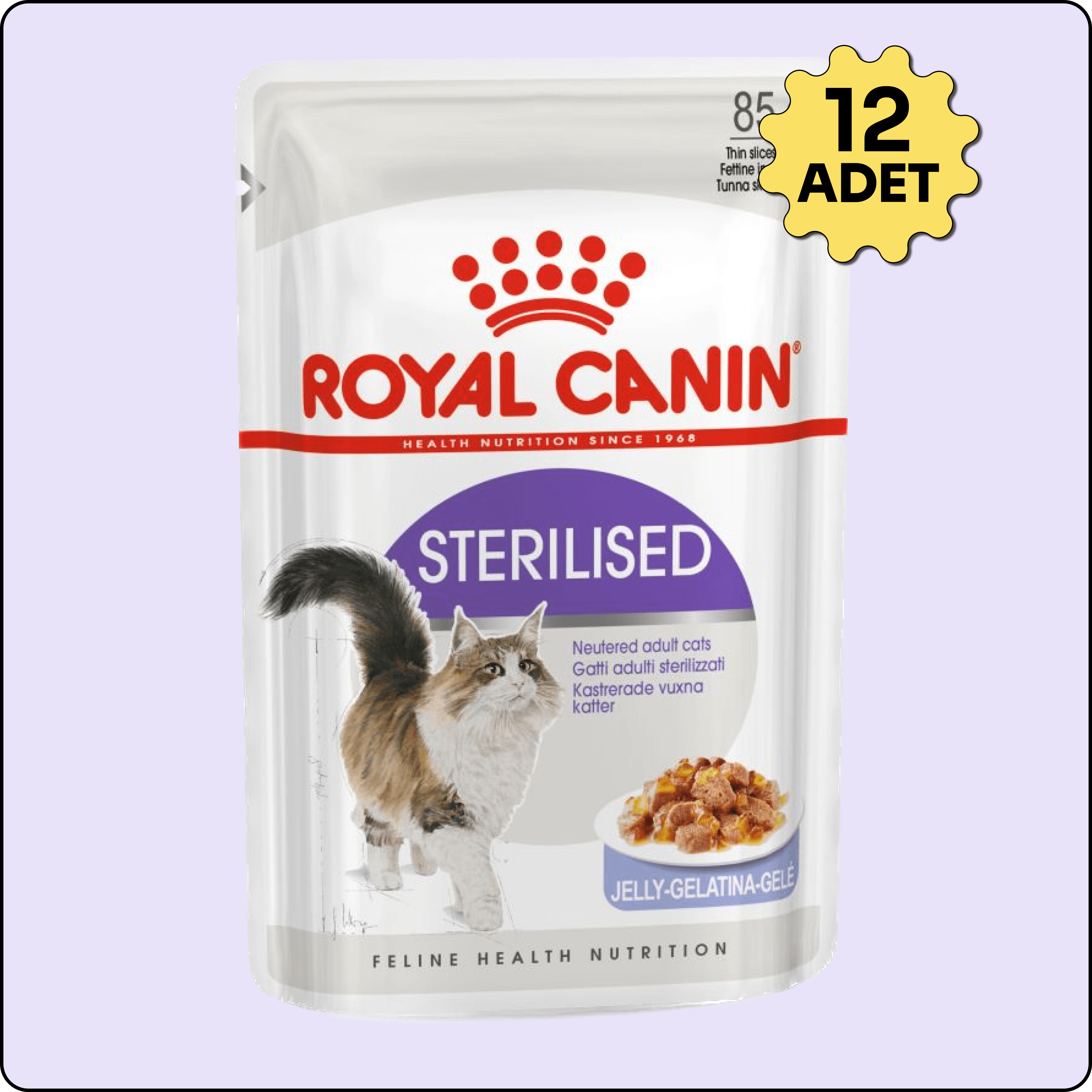 Royal Canin Jöle İçinde Kısırlaştırılmış Yetişkin Kedi Konservesi 85 gr 12'li