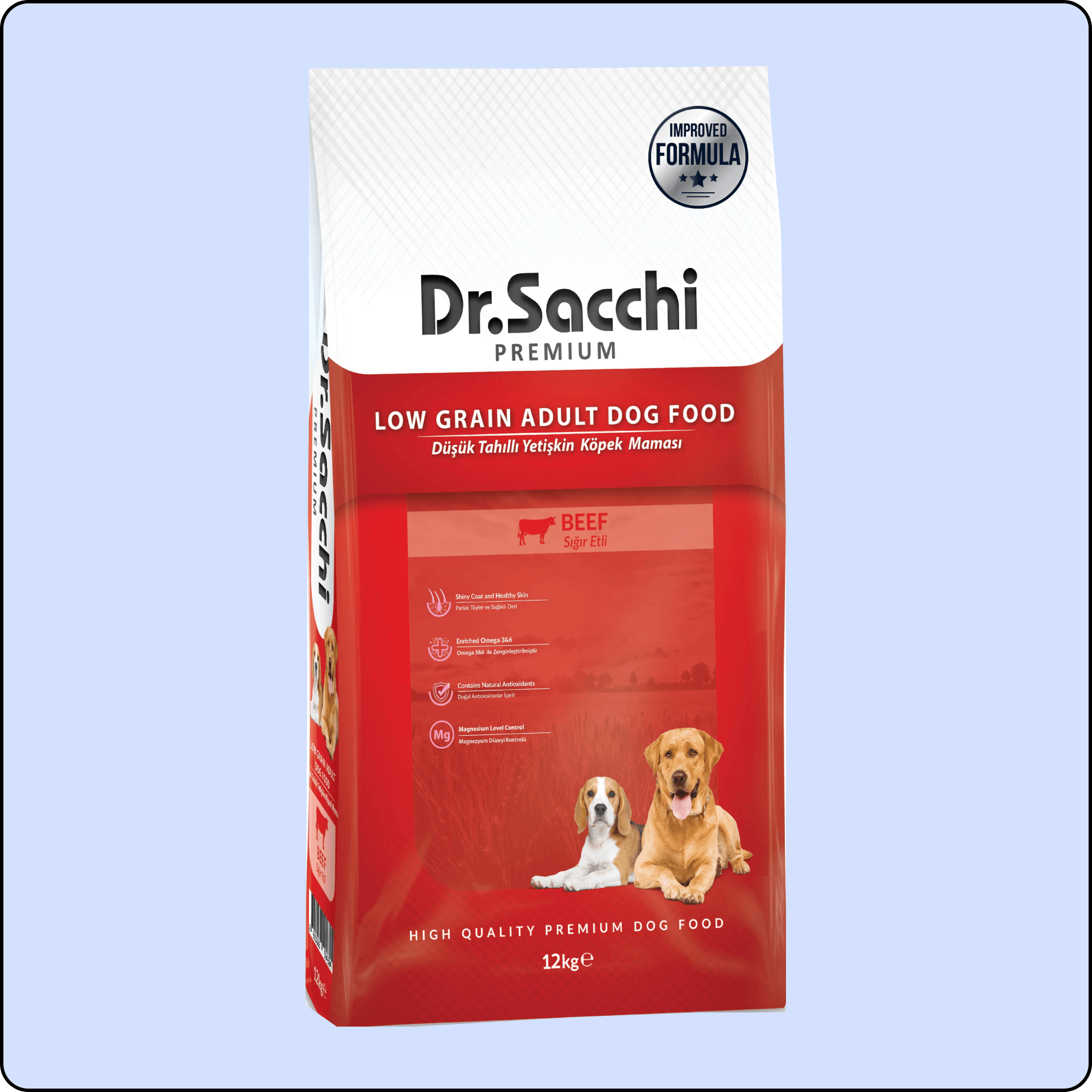 Dr. Sacchi Premium Sığır Etli Yetişkin Köpek Maması 12 kg