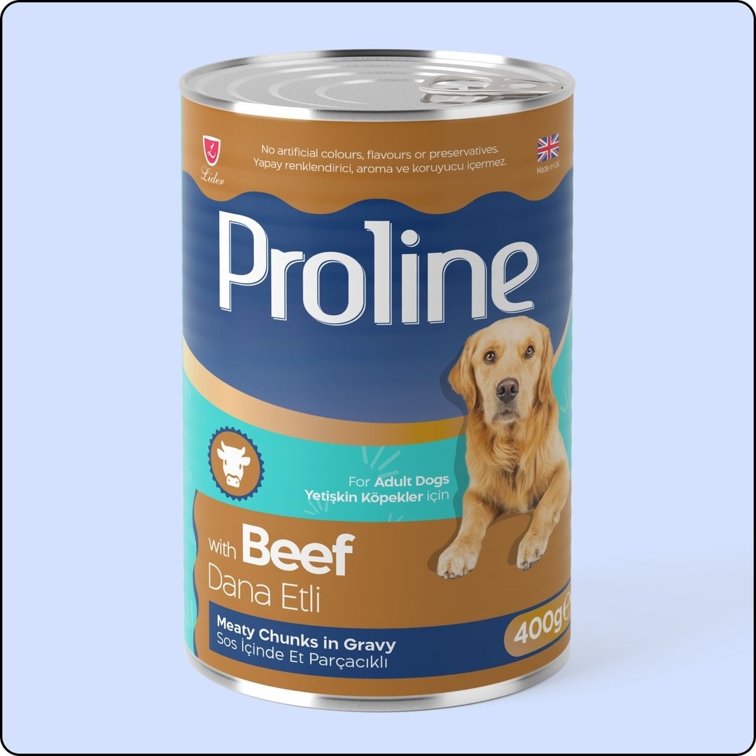 Proline Sos İçinde Parça Dana Etli Yetişkin Köpek Konservesi 400 gr 24'lü