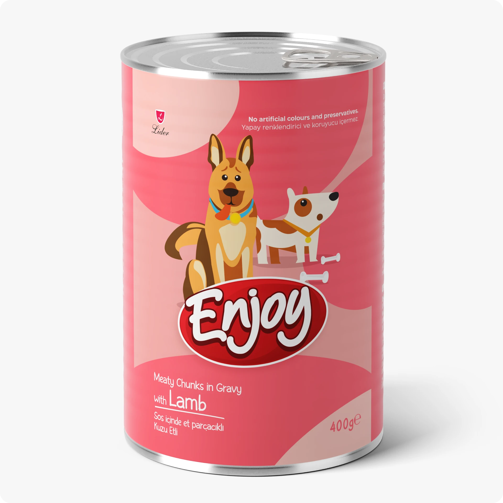 Enjoy Sos İçinde Et Parçacıklı Kuzu Etli Yetişkin Köpek Konservesi