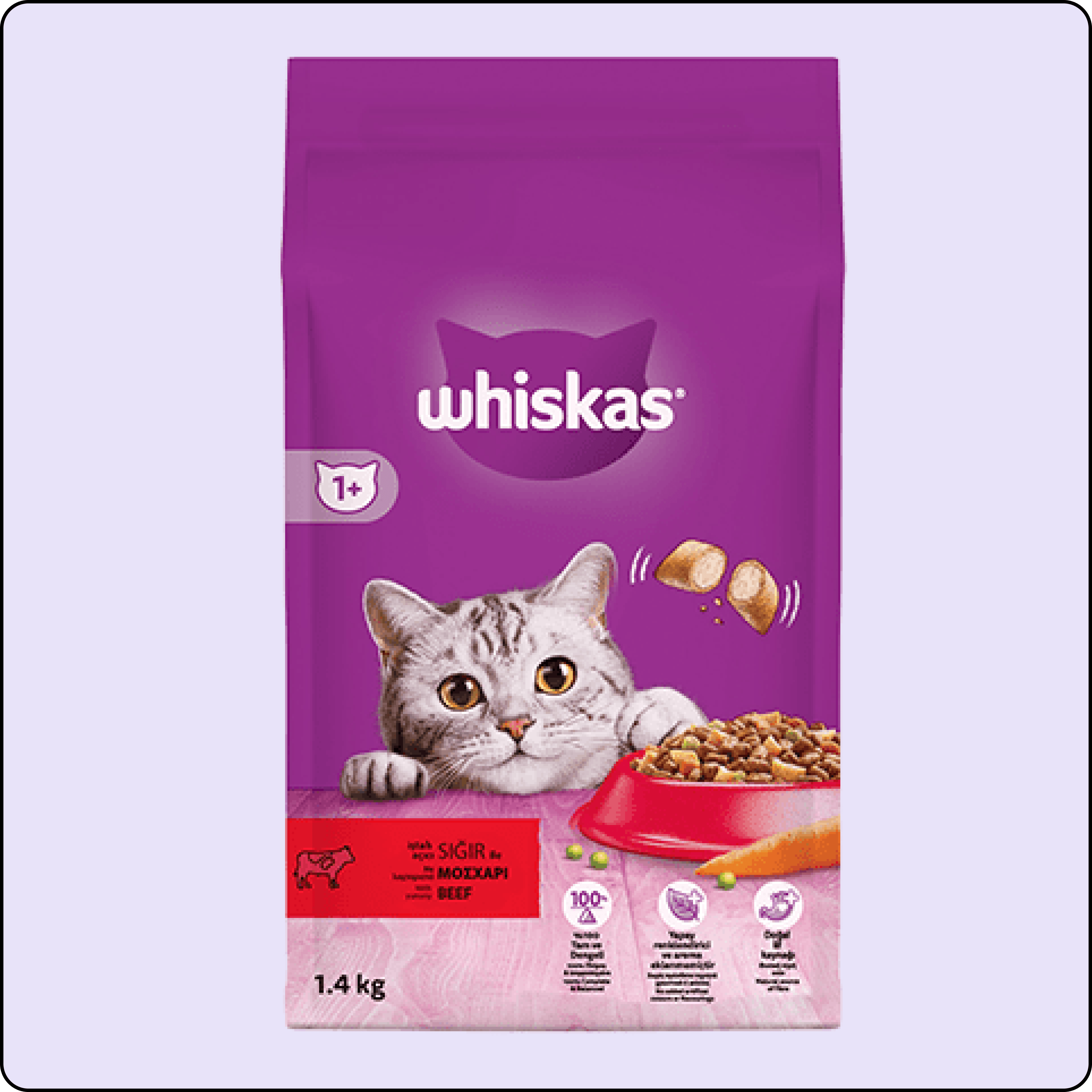 Whiskas Biftekli Yetişkin Kedi Maması 1,4 kg