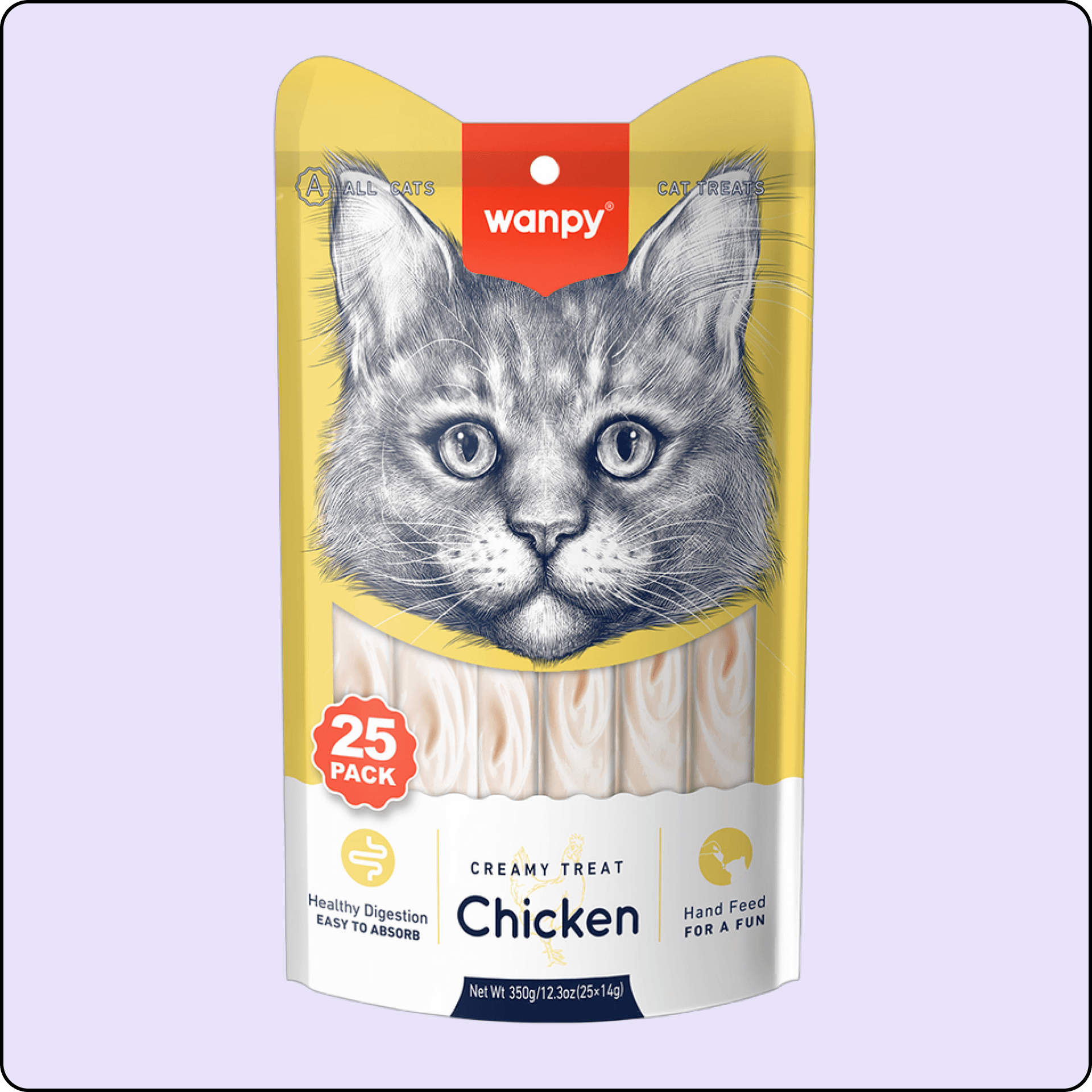 Wanpy Tavuklu Sıvı Kedi Ödülü 25'li 14 gr