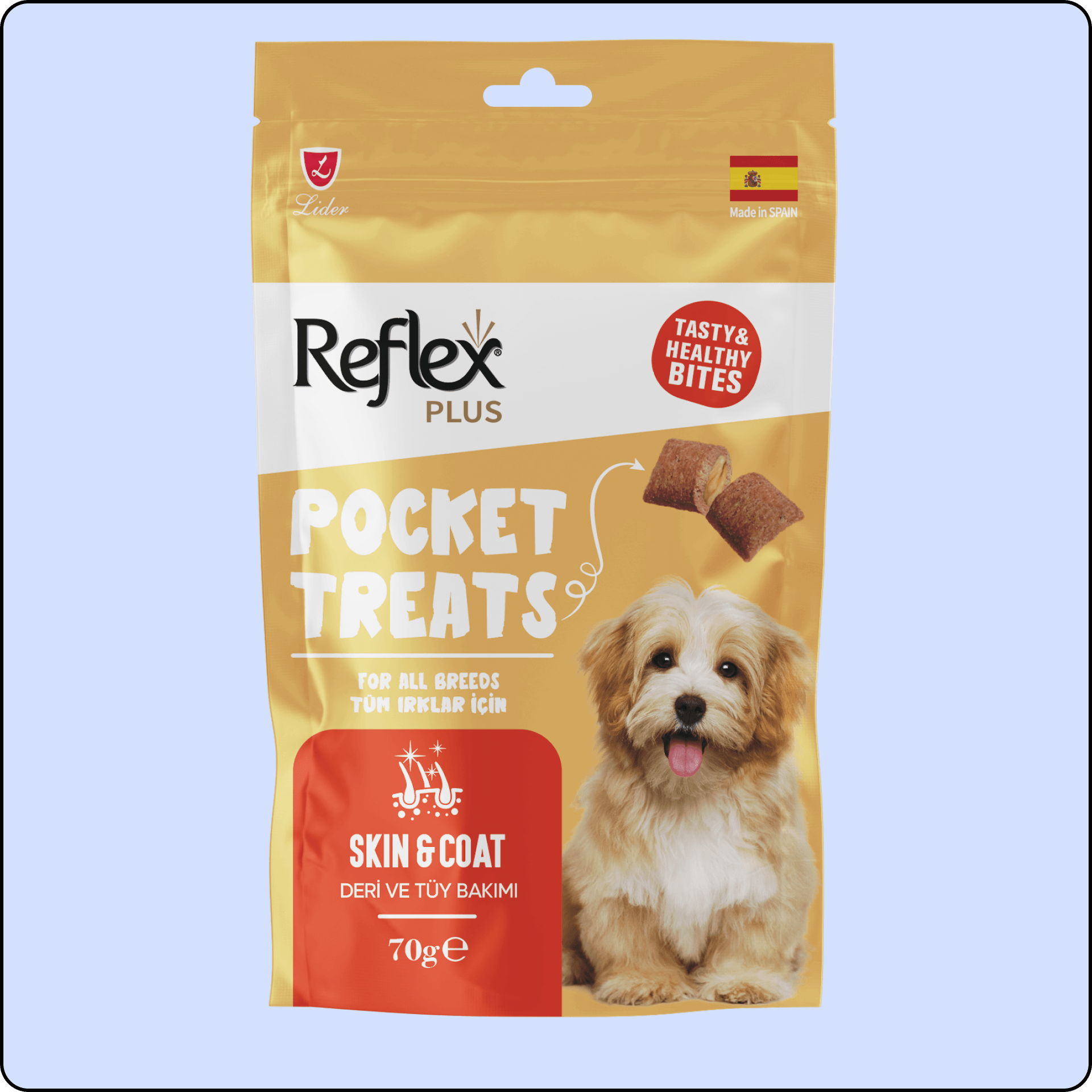 Reflex Pocket Treats Deri ve Tüy Bakımı Destekleyici Köpek Ödül Maması 70 gr
