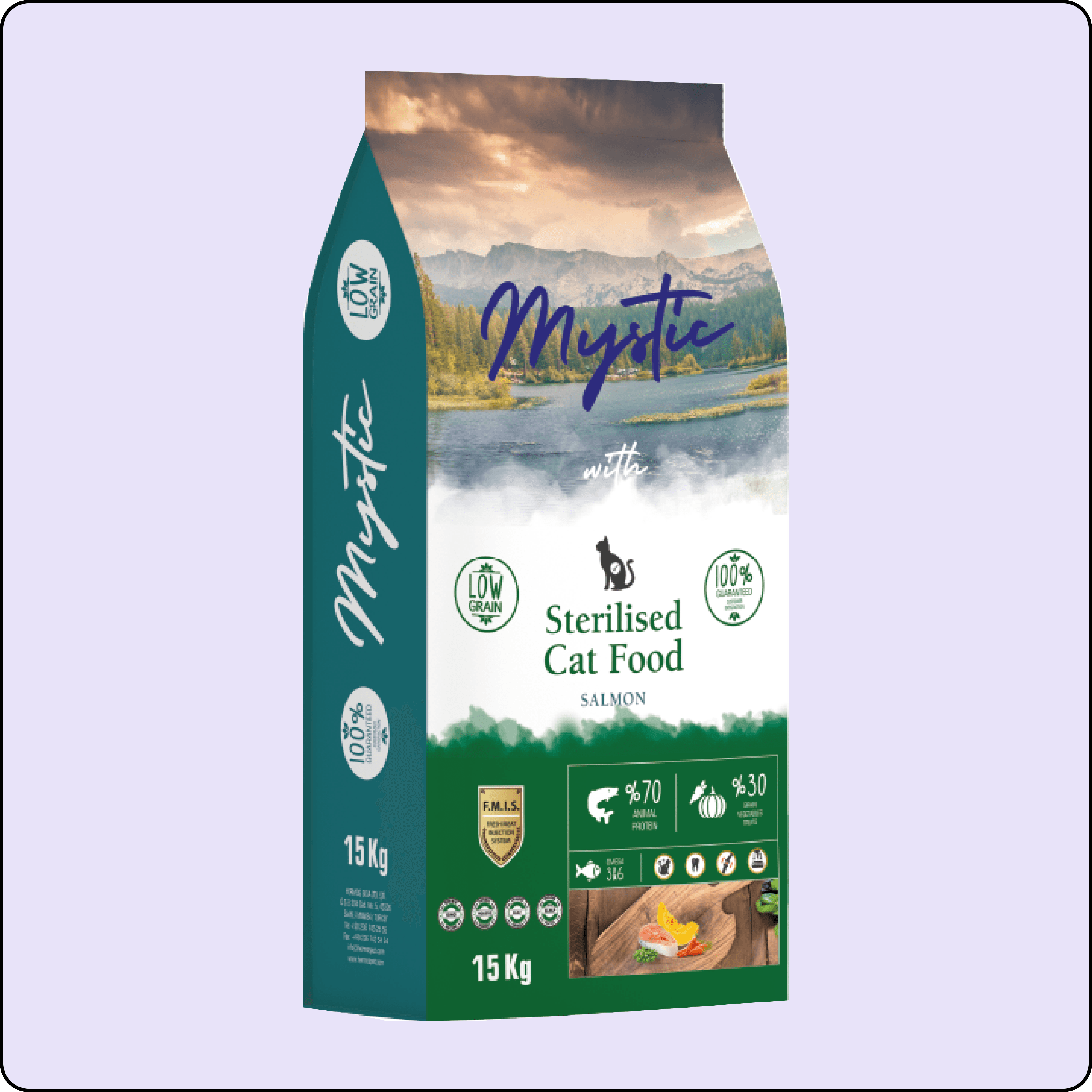 Mystic Az Tahıllı Somonlu Kısırlaştırılmış Kedi Maması 15 kg
