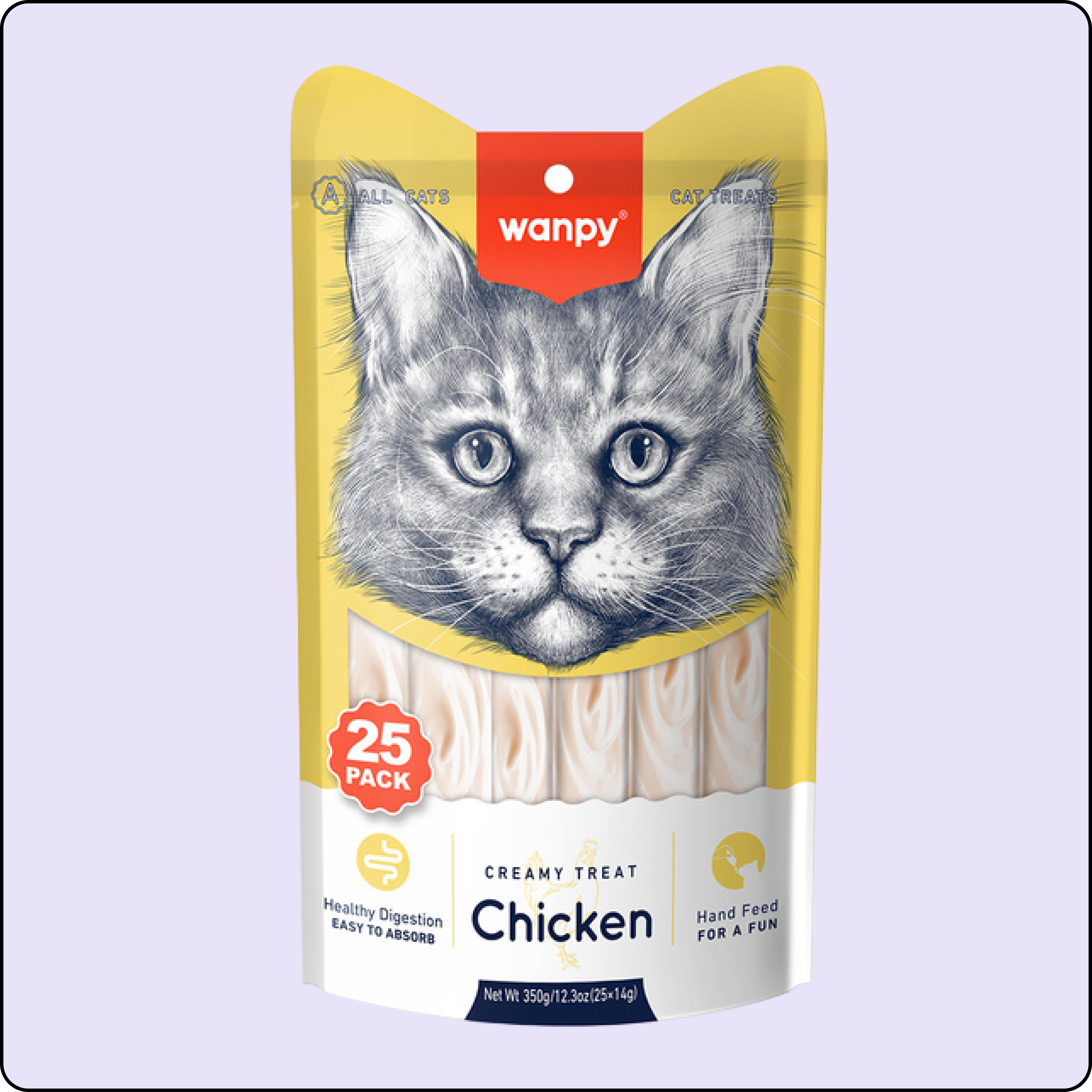 Wanpy Tavuklu Krema Kedi Ödül 25'li 14 gr